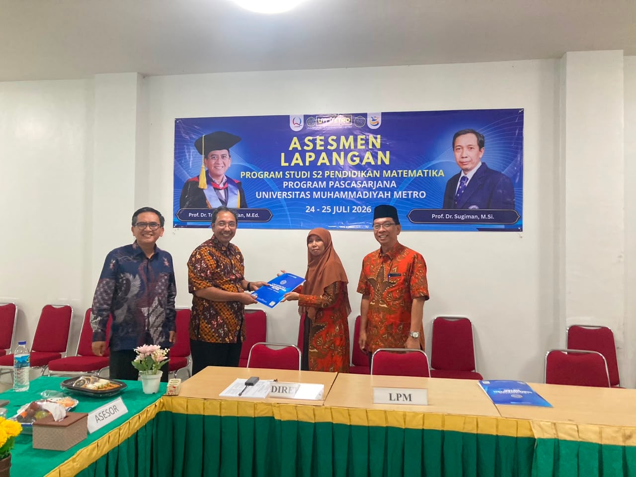 Asesmen Lapangan Akreditasi LAMDIK Prodi S2 Pendidikan Matematika UM Metro Rampung