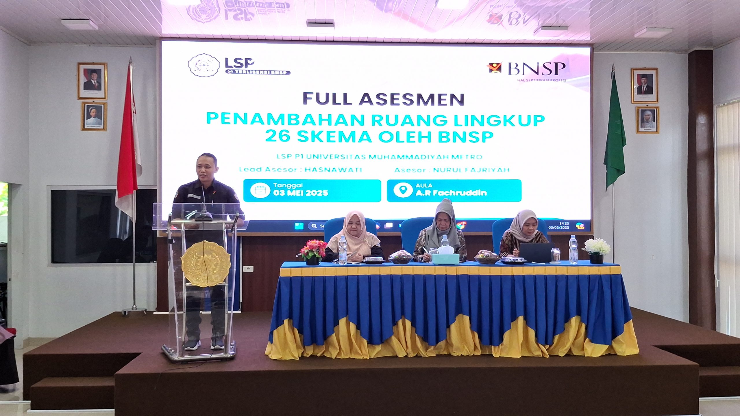 Penambahan Ruang Lingkup 26 Skema Sertifikasi LSP P1 UM Metro Diverifikasi oleh BNSP