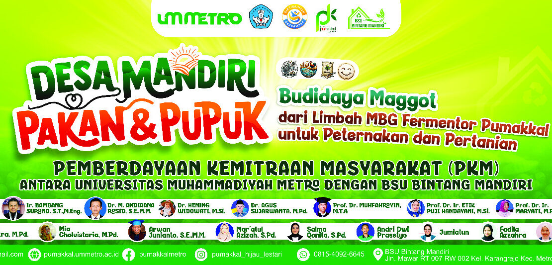 Dari Limbah Menjadi Nilai Ekonomi, UM Metro Dorong Desa Mandiri Pakan dan Pupuk Berkelanjutan