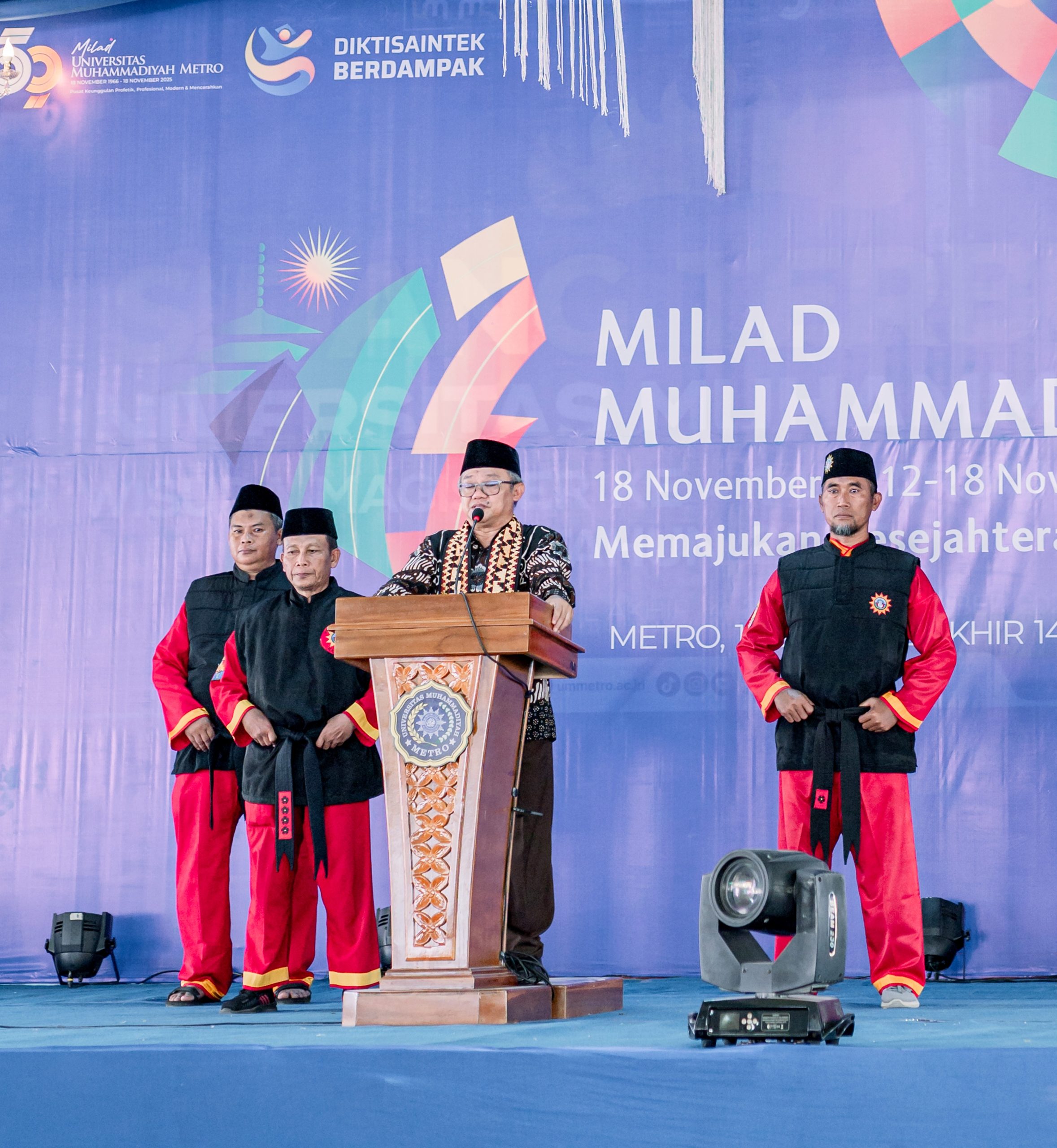 Mendikdasmen Abdul Mu’ti Apresiasi UM Metro dan Ungkap Strategi Nasional Penguatan Guru di Milad Muhammadiyah ke-113