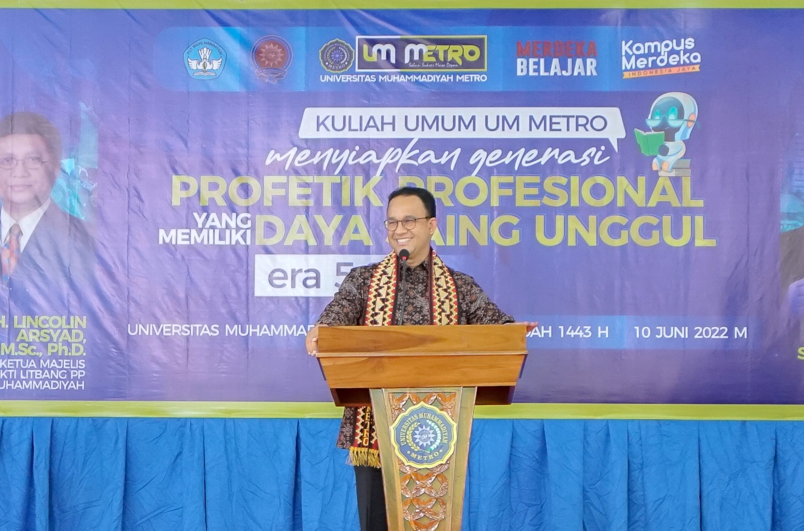 Beri Kuliah Umum di UM Metro, Anies Baswedan Bocorkan Tiga Capaian bagi Mahasiswa