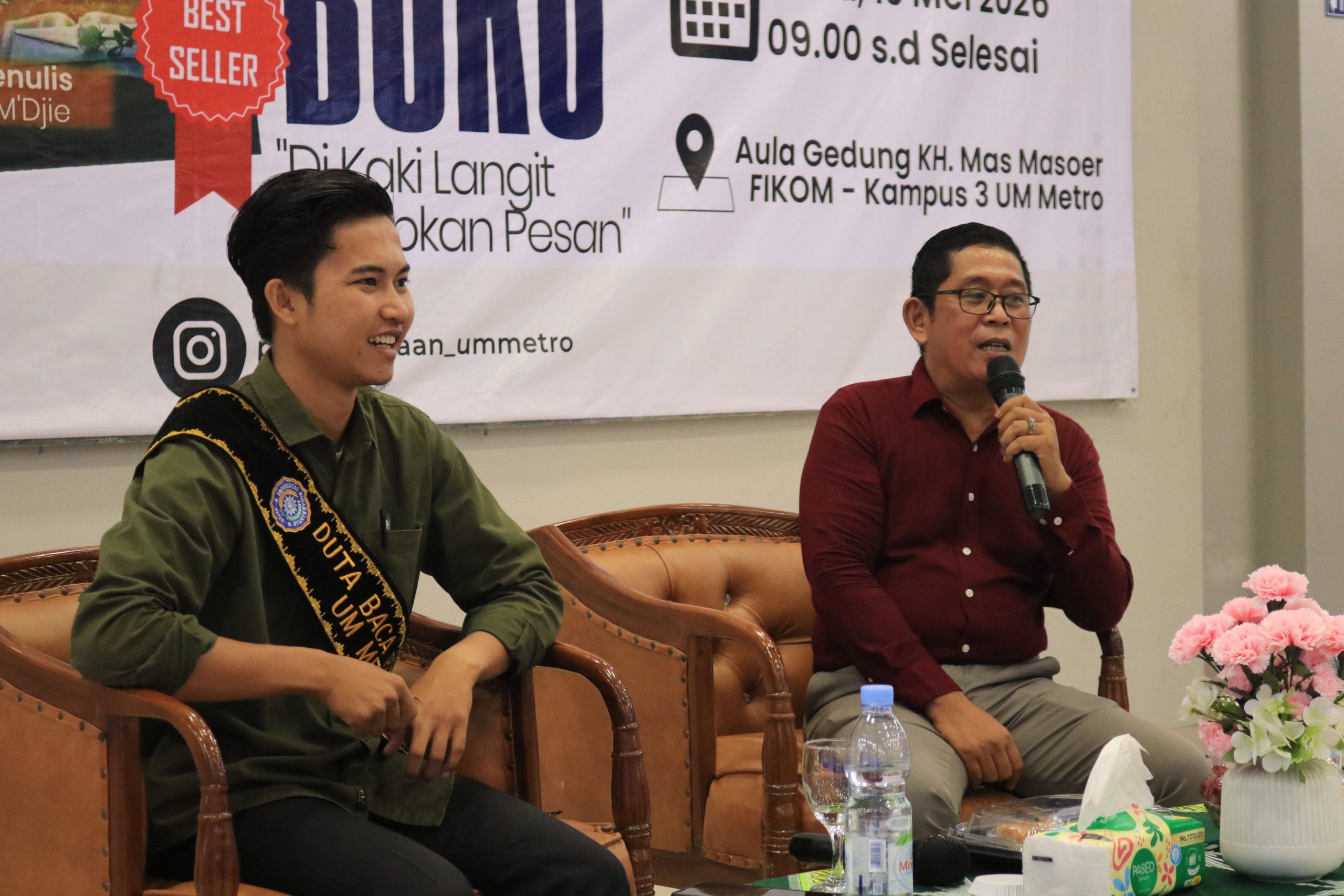 Perpustakaan UM Metro Gelar Bedah Buku “Di Kaki Langit Kutitipkan Pesan” sebagai Upaya Penguatan Budaya Literasi