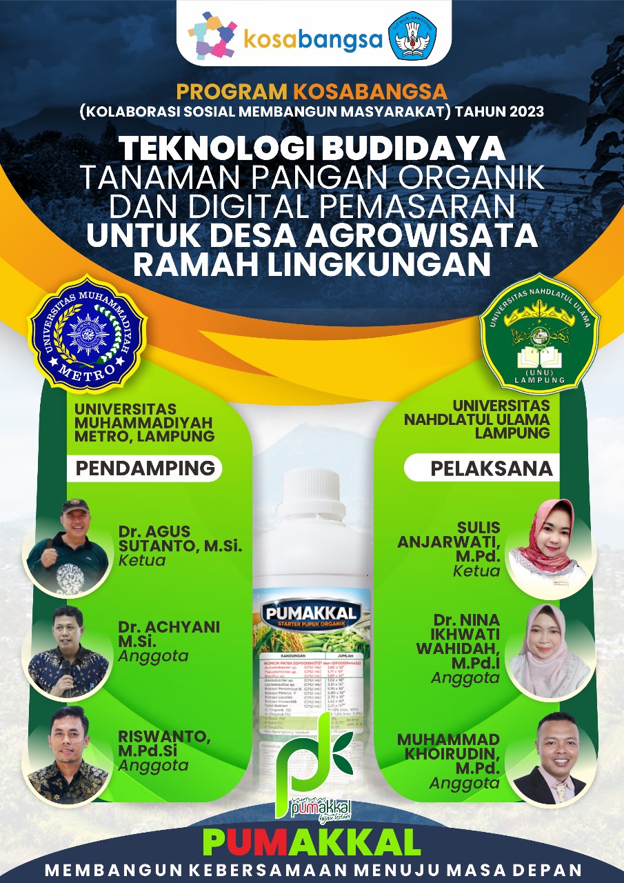 Dosen UM Metro-UNU Lampung Gagas Program Kosabangsa