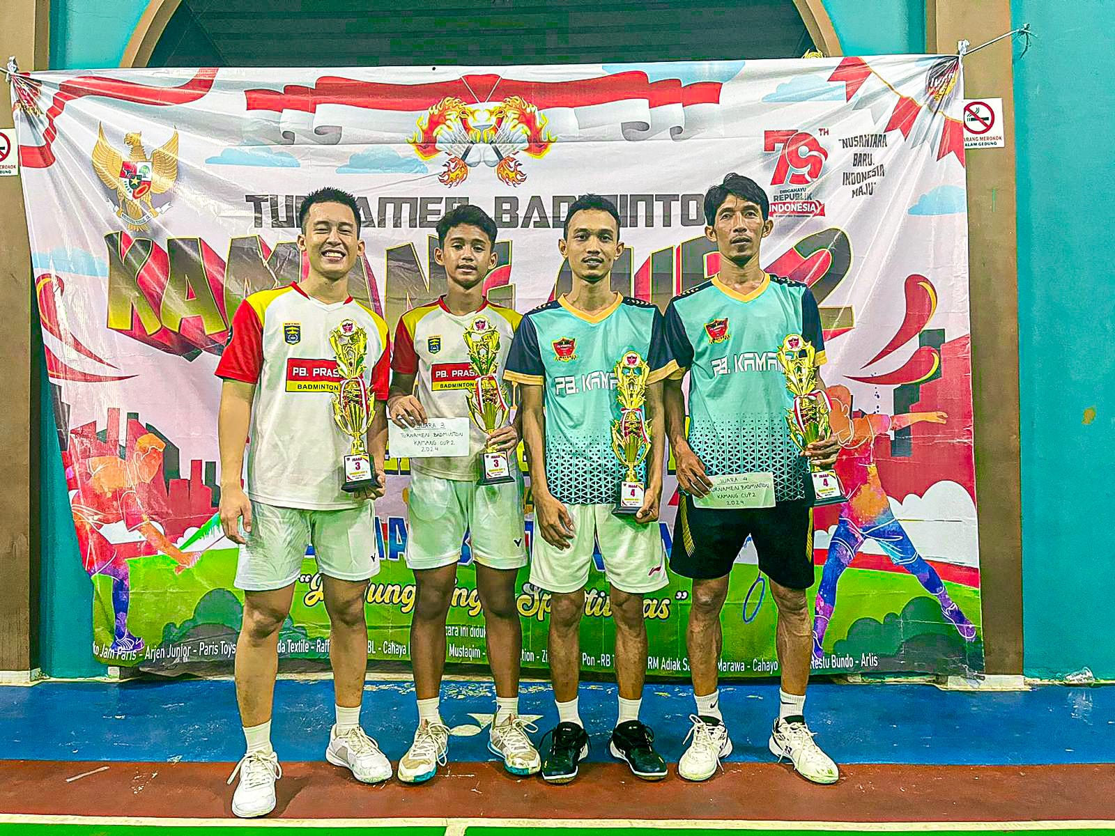 Raffles Riovaldi Raih Juara 3 Lomba Bulutangkis Ganda Putra Umum Tingkat Provinsi Lampung