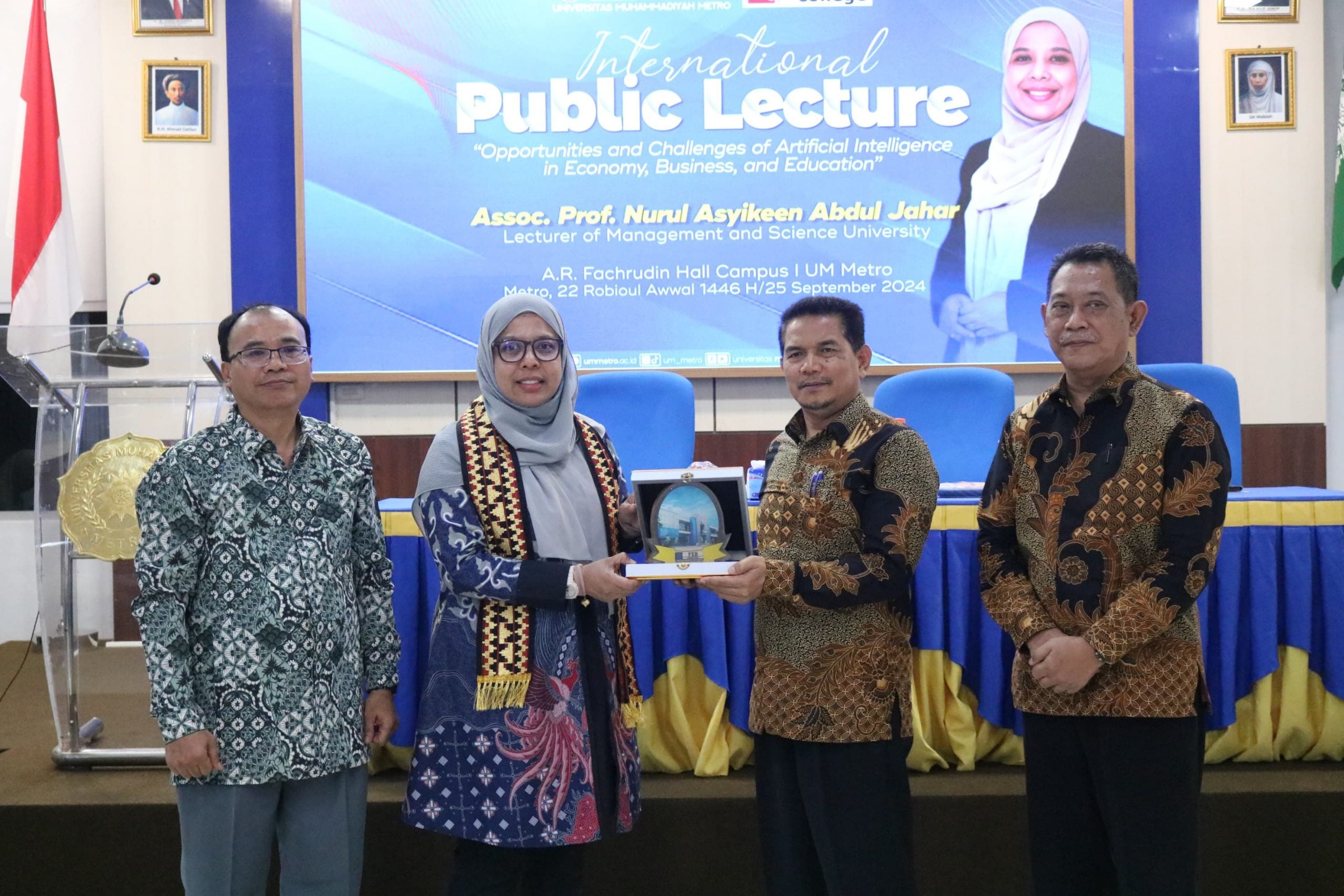 FEB UM Metro Gelar Kuliah Umum dan Jalin Kerjasama dengan Management and Science University Malaysia