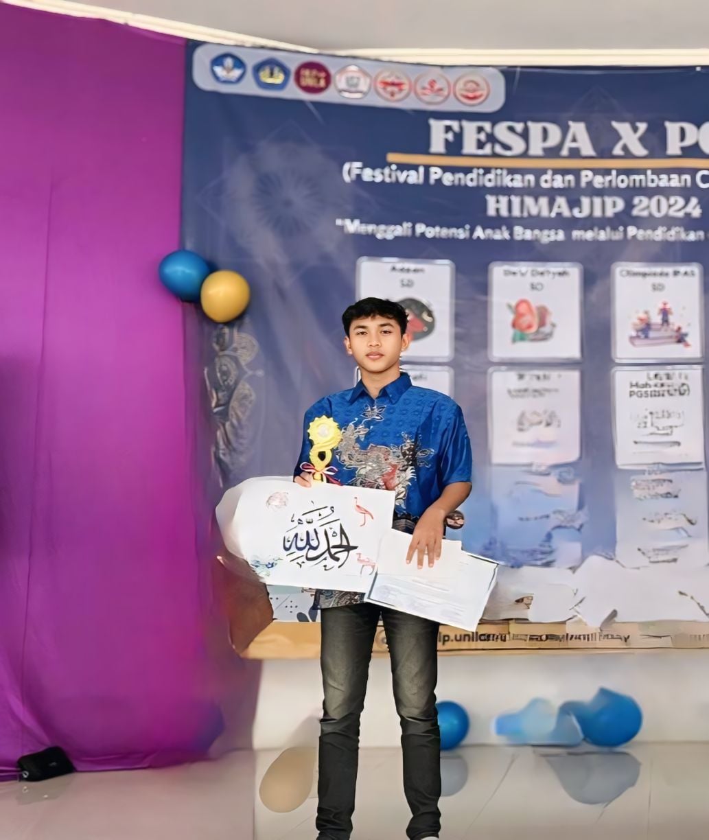 Mahasiswa UM Metro Raih Juara 3 Lomba Kaligrafi di Universitas Lampung