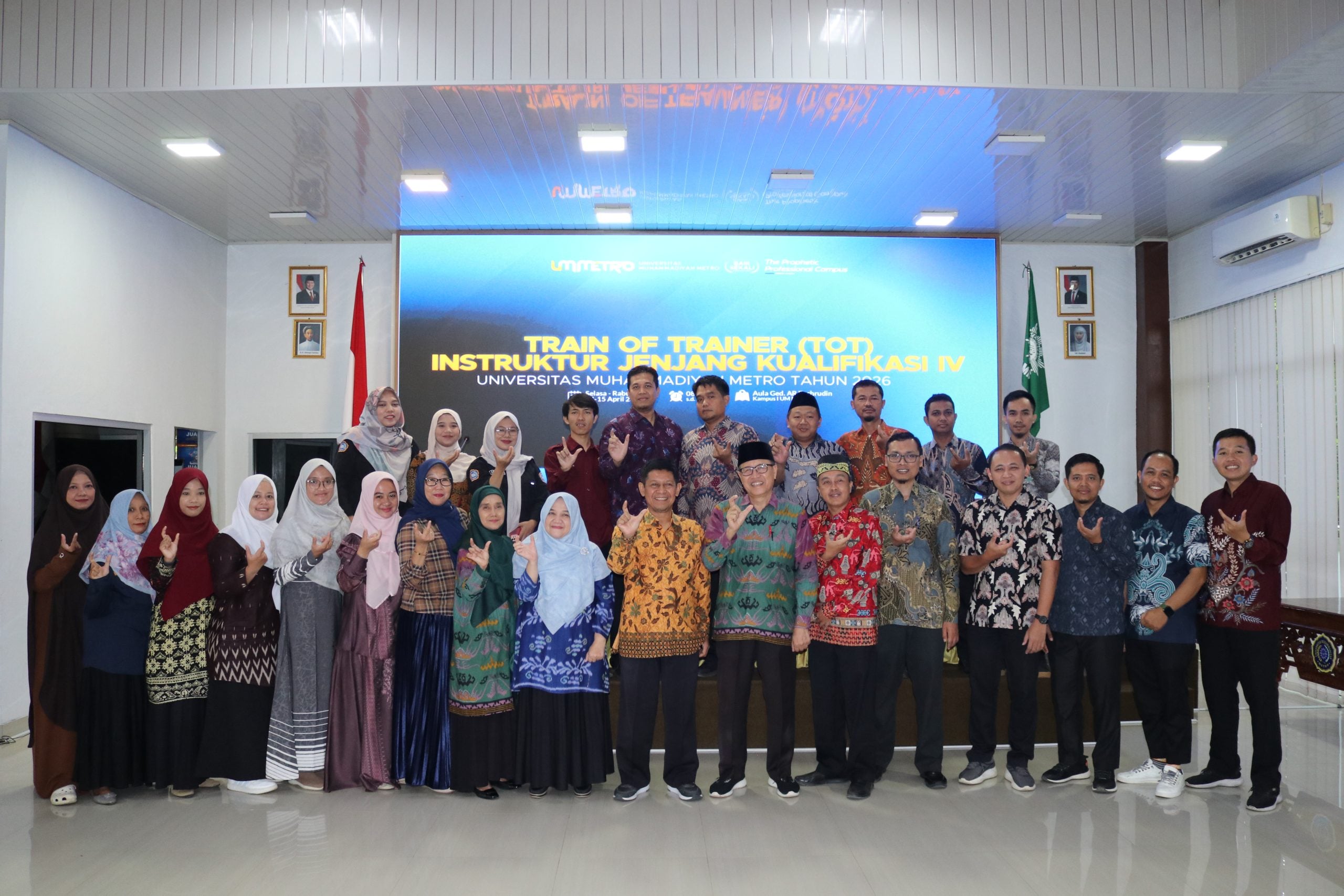 UM Metro Gelar TOT Instruktur Kualifikasi IV, Perkuat Kompetensi SDM dan Dukung Pendirian LPK