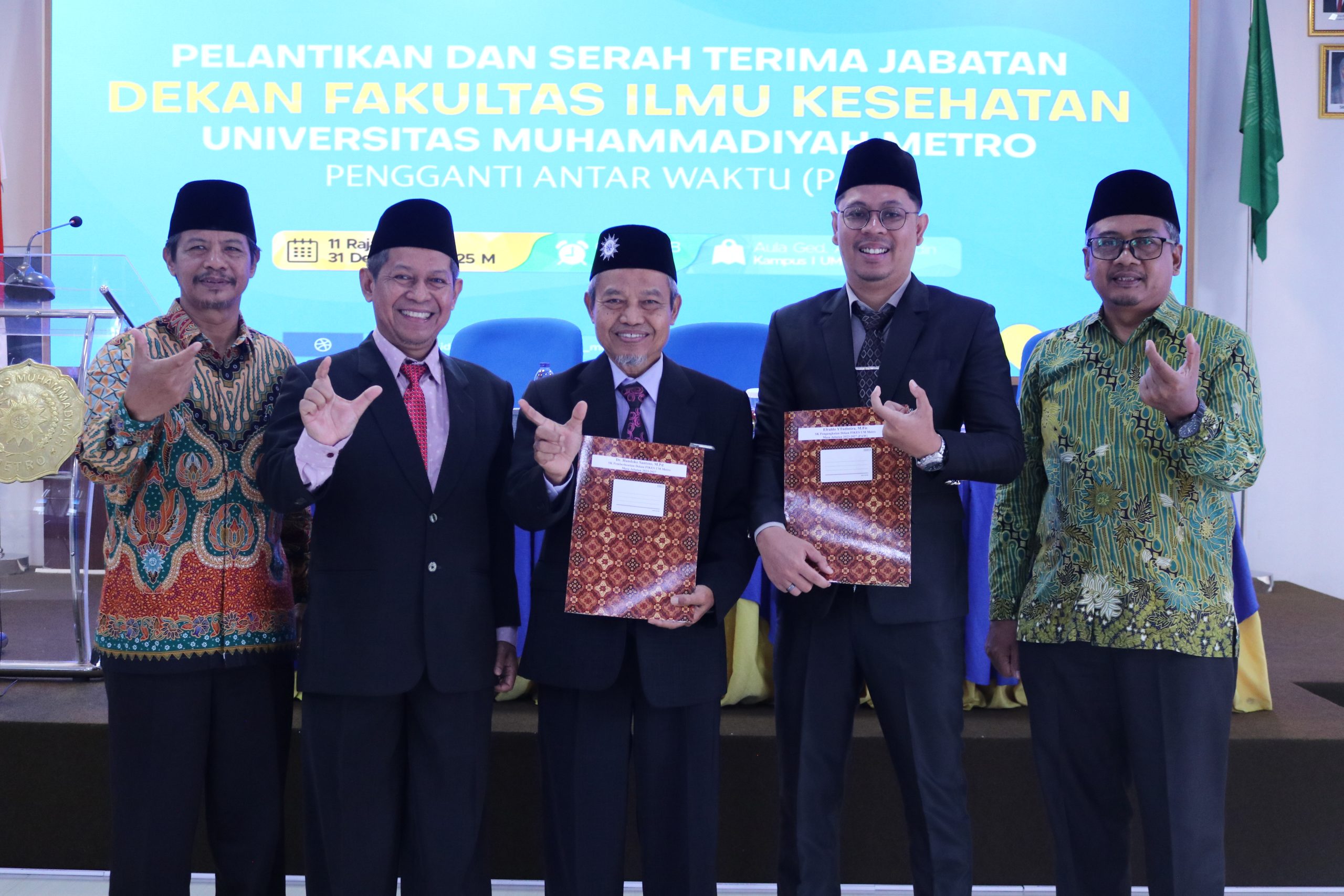 Rektor UM Metro Lantik Efraldo Yudistira sebagai Dekan Fakultas Ilmu Kesehatan