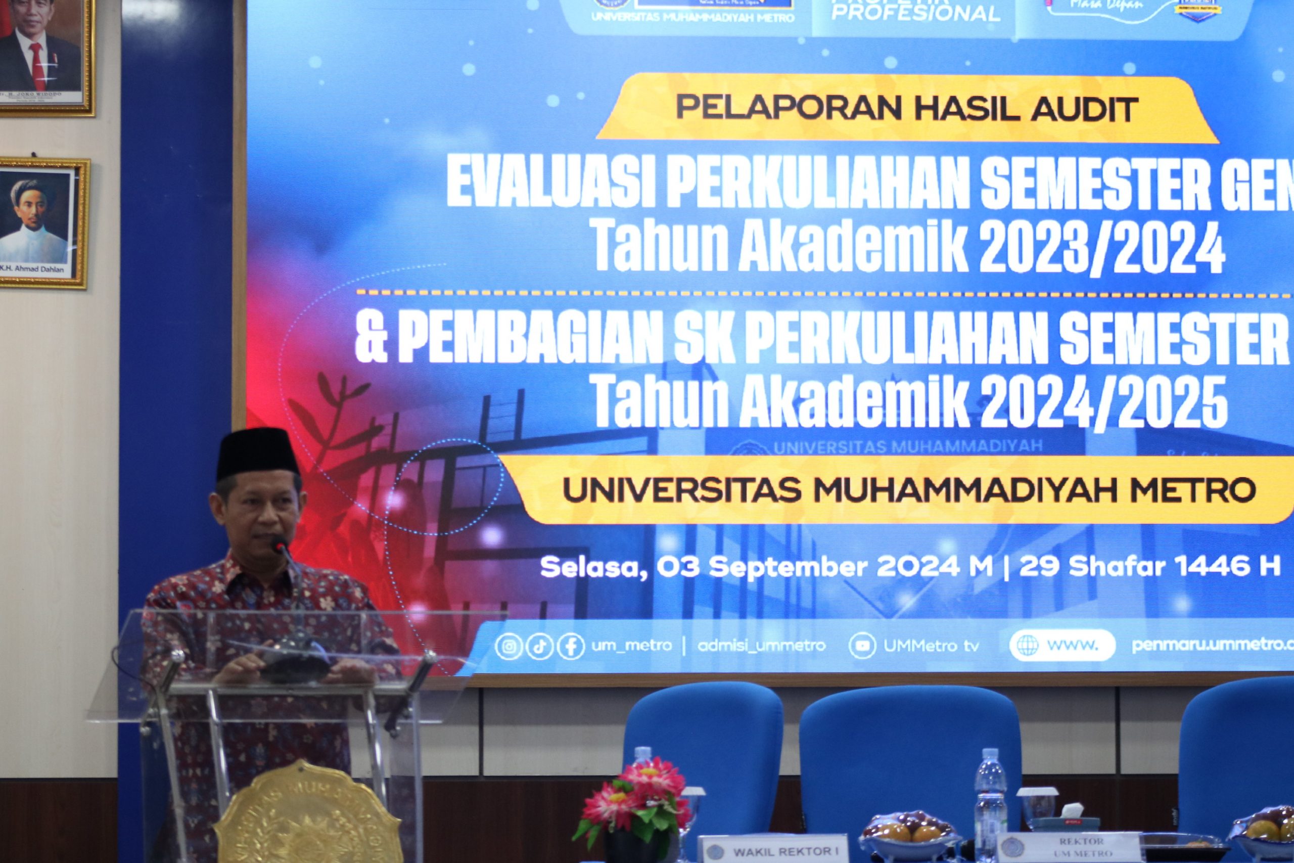 Pembagian SK Perkuliahan Semester Ganjil Tahun Akademik 2024/2025 di Universitas Muhammadiyah Metro