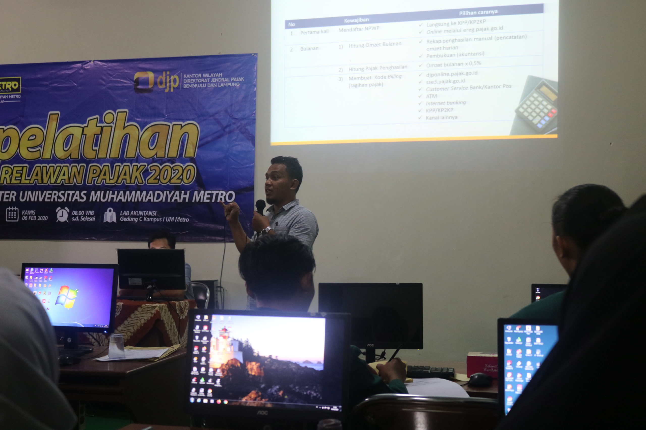 FEB UM Metro gelar Pelatihan Relawan Pajak 2020