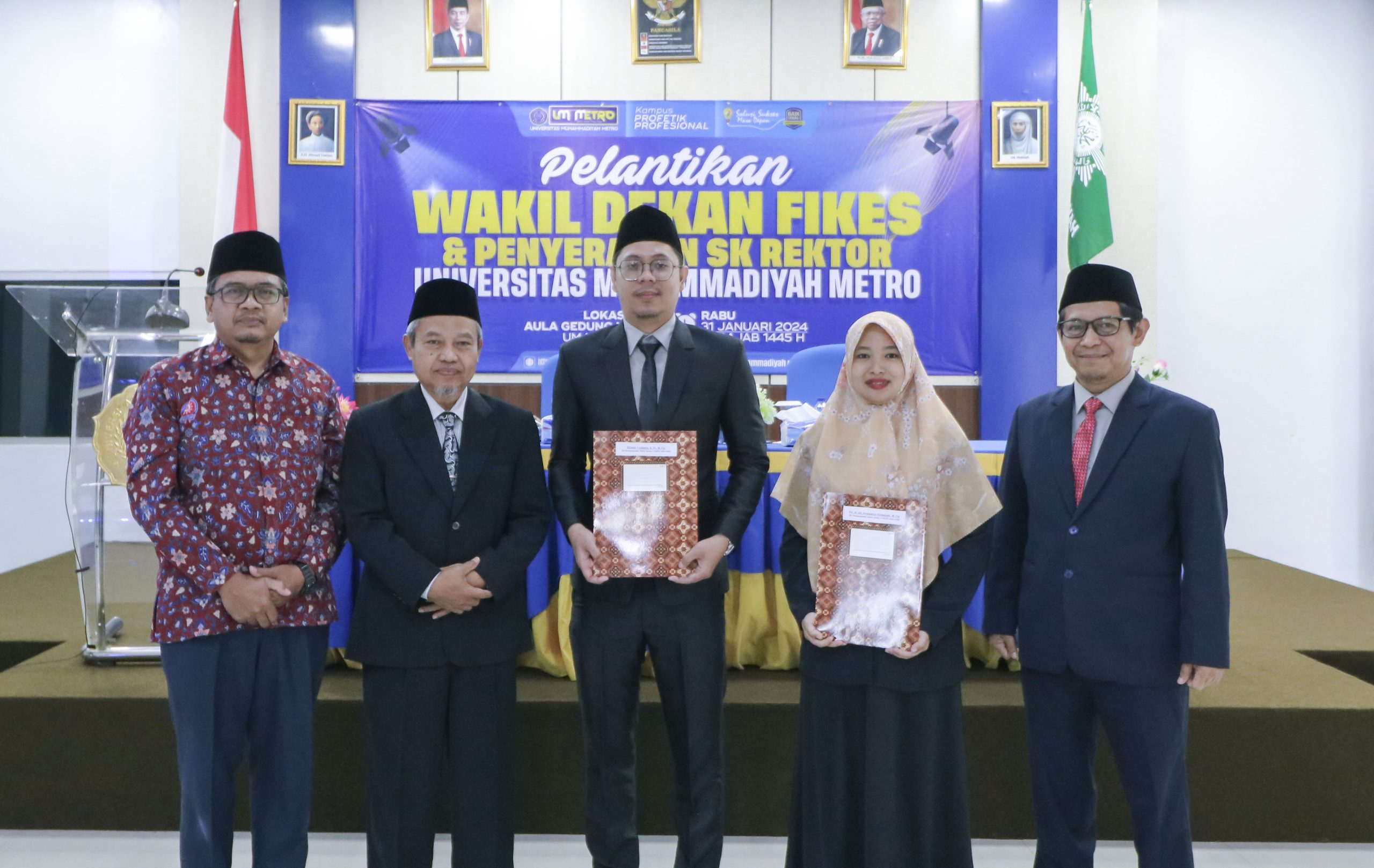 Rektor UM Metro Lantik Wakil Dekan Fakultas Ilmu Kesehatan Masa Jabatan 2024-2028