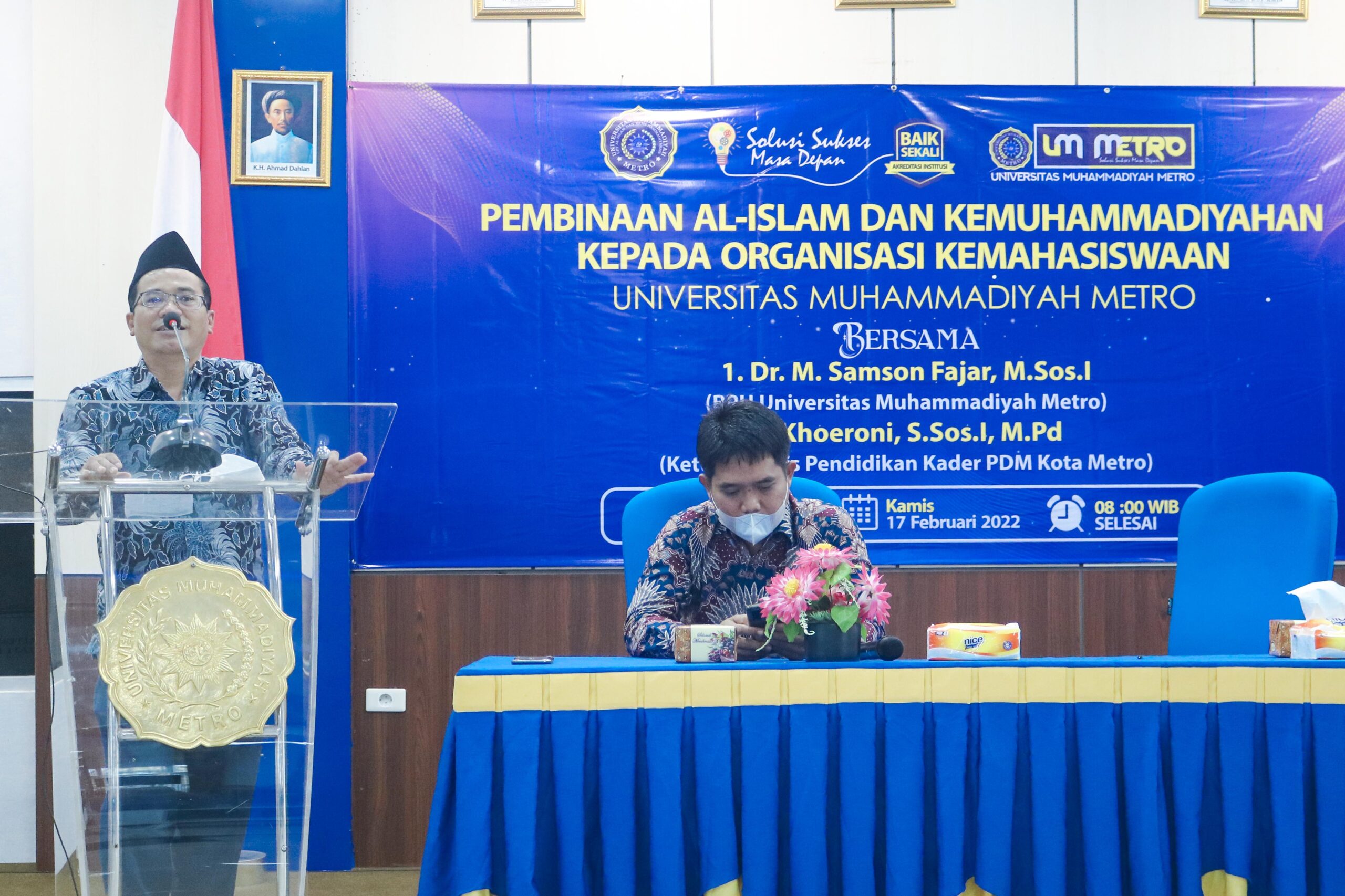 Organisasi Kemahasiswaan UM Metro Ikuti Pembinaan Al- Islam dan Kemuhammadiyahan
