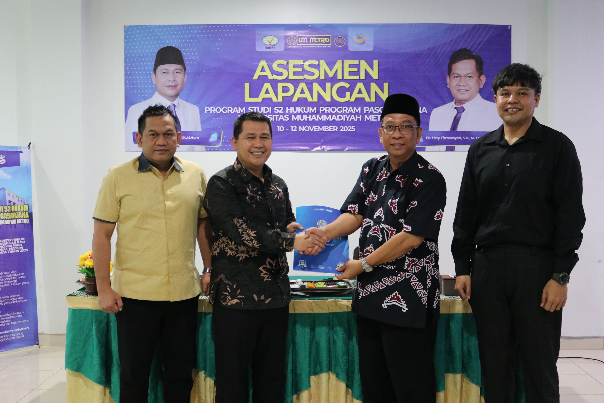 Asesmen Lapangan Program Studi Magister Hukum Pascasarjana UM Metro Berlangsung Lancar dan Penuh Keakraban