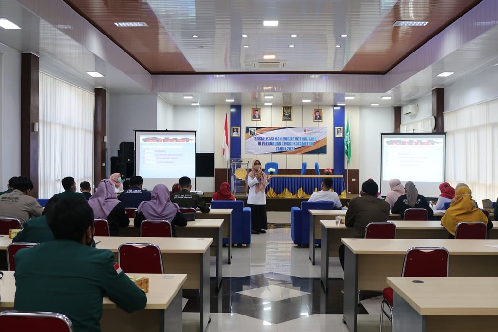Mahasiswa UM Metro Ikuti Sosialisasi HIV/AIDS dari Dinkes Kota Metro