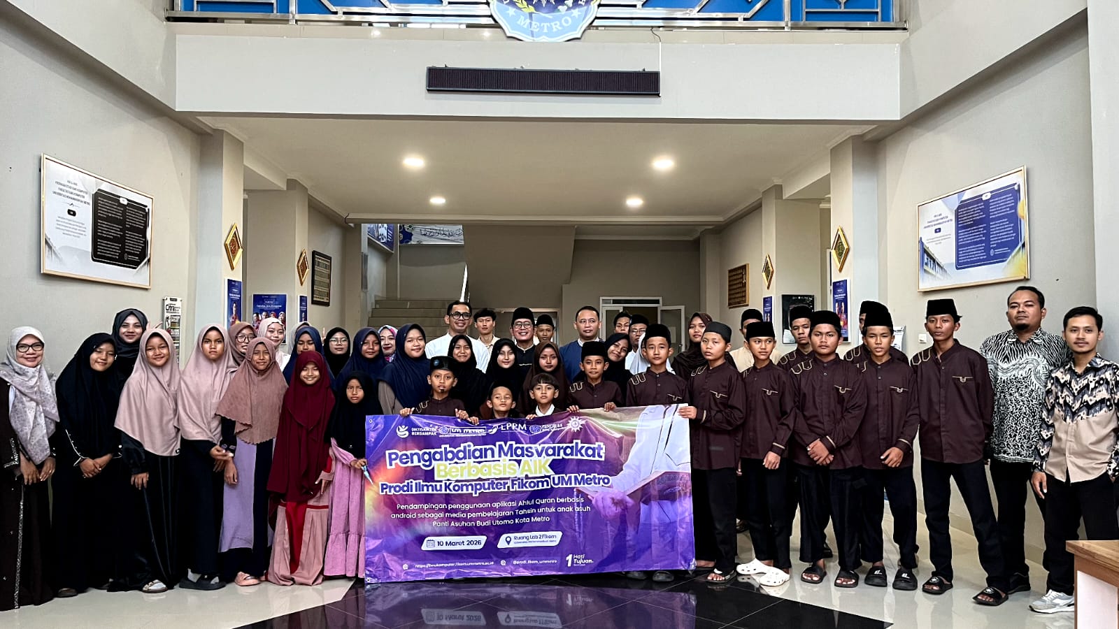 Prodi Ilmu Komputer UM Metro Gelar Pengabdian Masyarakat: Pemanfaatan Teknologi Digital untuk Pembelajaran Al-Qur’an