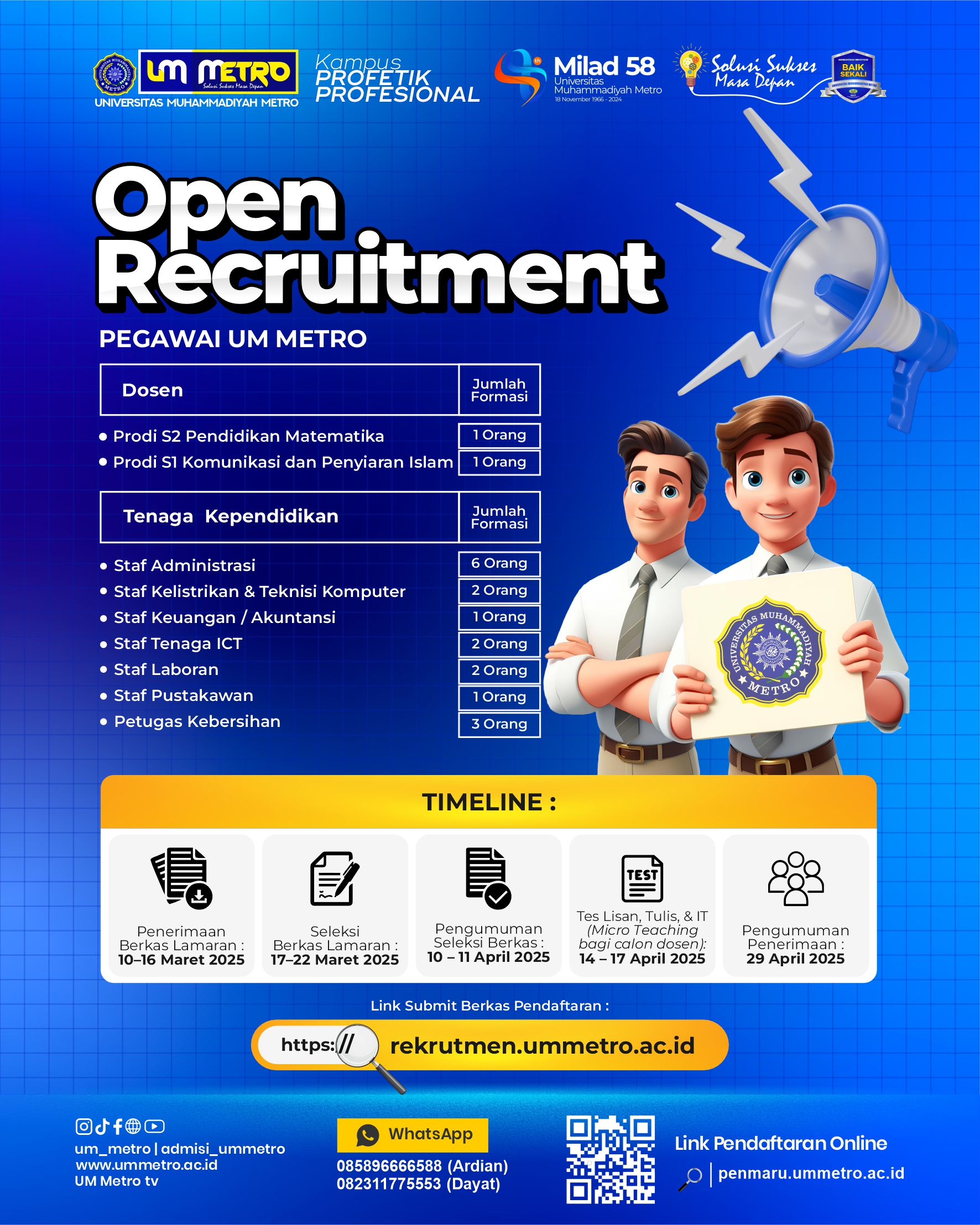 OPEN RECRUITMENT PEGAWAI UM METRO