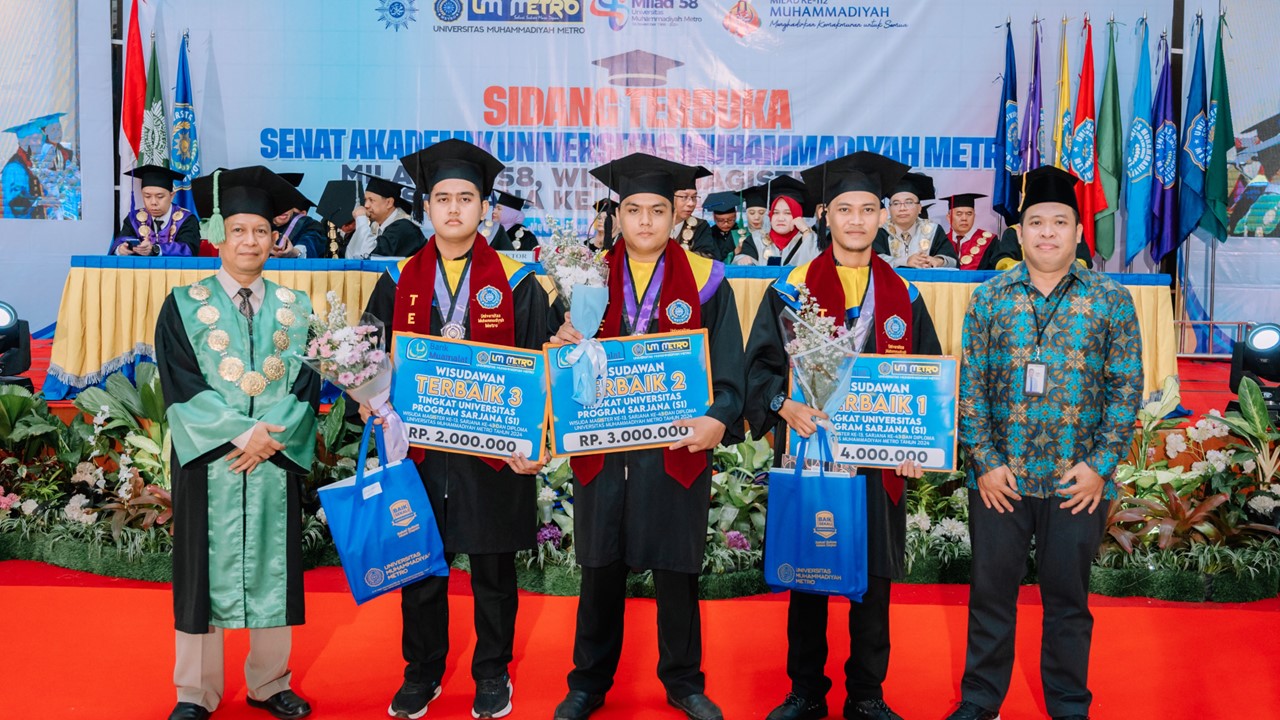 Bank Muamalat Metro Beri Rp22 Juta bagi Wisudawan Berprestasi UM Metro 2024
