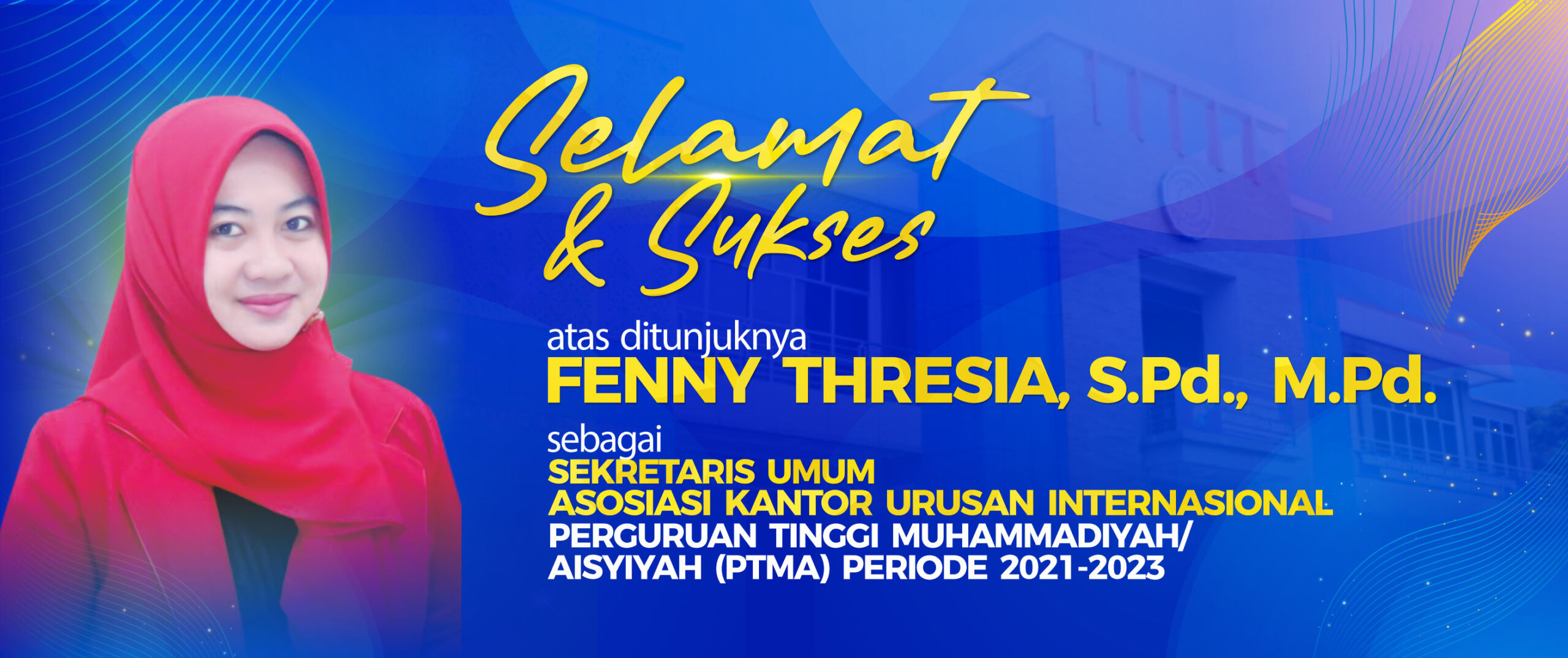 Fenny Thresia Jadi Sekretaris Umum  Asosiasi Kantor Urusan Internasional PTMA
