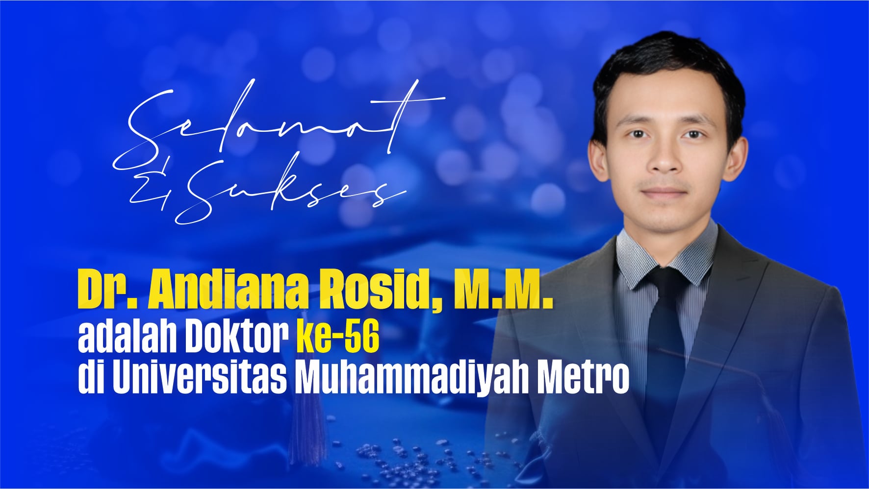 Jadi Doktor ke-56 di UM Metro, Inilah Judul Disertasi Dr. Andiana Rosid