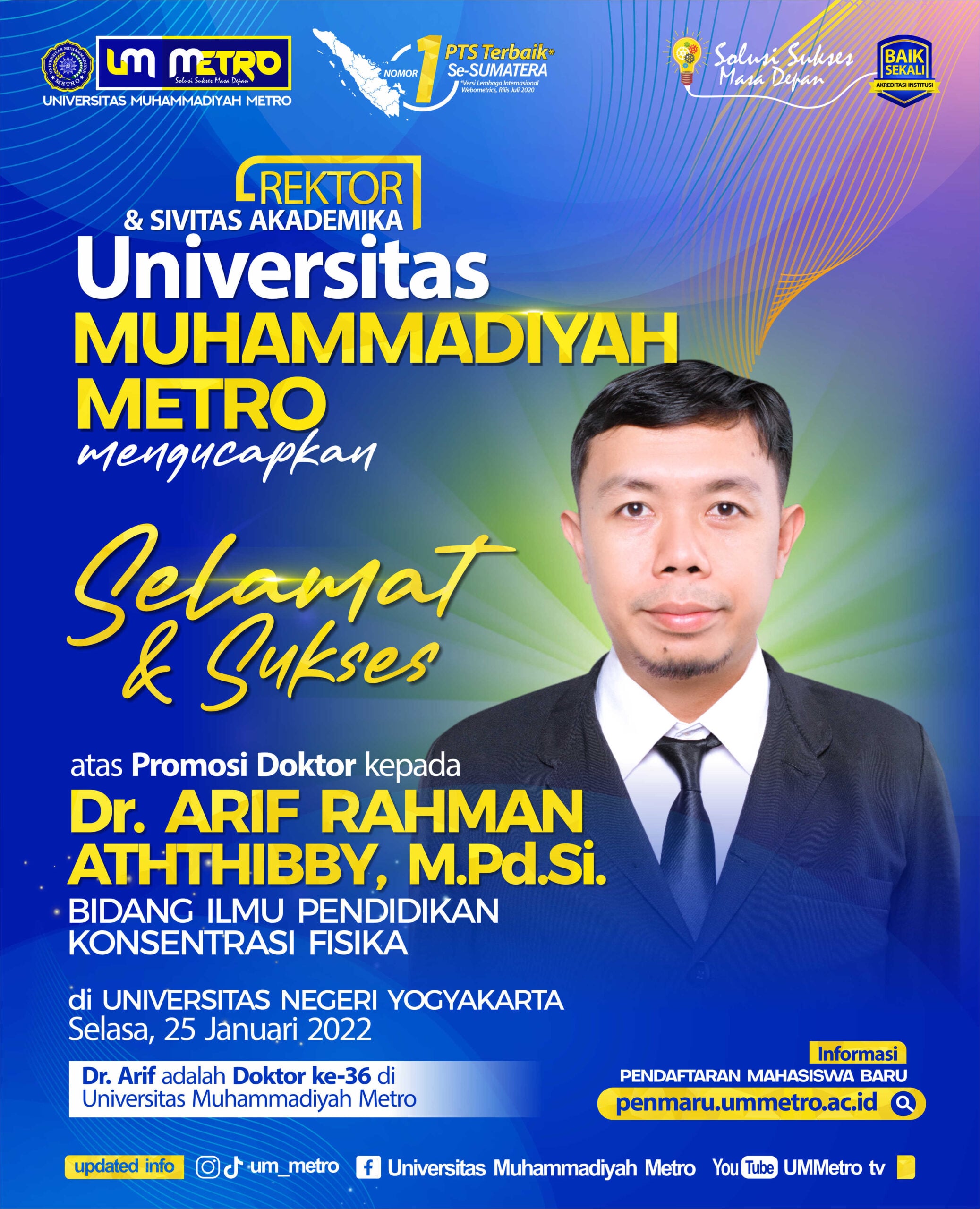 UM Metro Kembali Tambah Tenaga Pengajar Bergelar Doktor