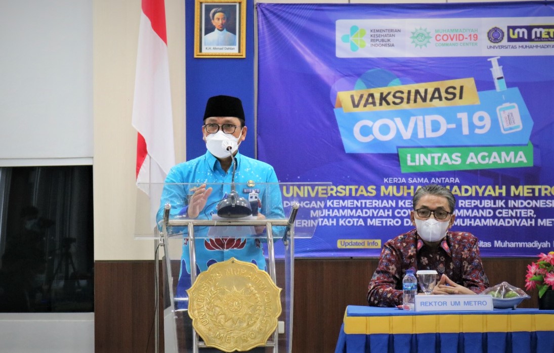 Walikota Apresiasi UM Metro Selenggarakan Vaksin Covid 19 Lintas Agama