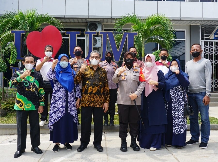 Apresiasi Pelaksanaan Vaksin, Kapolres Kota Metro Kunjungi Rektor UM Metro