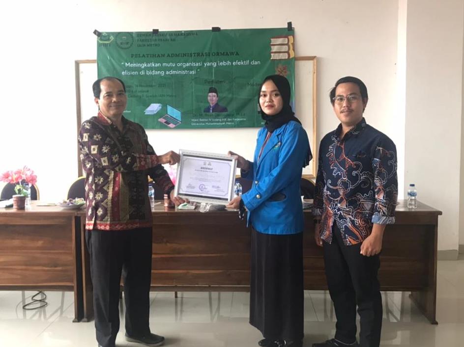 Dr. M. Ihsan Dacholfany, M.Ed. Beri Pelatihan Peningkatkan Manajemen Mutu Organisasi Mahasiswa IAIN Metro