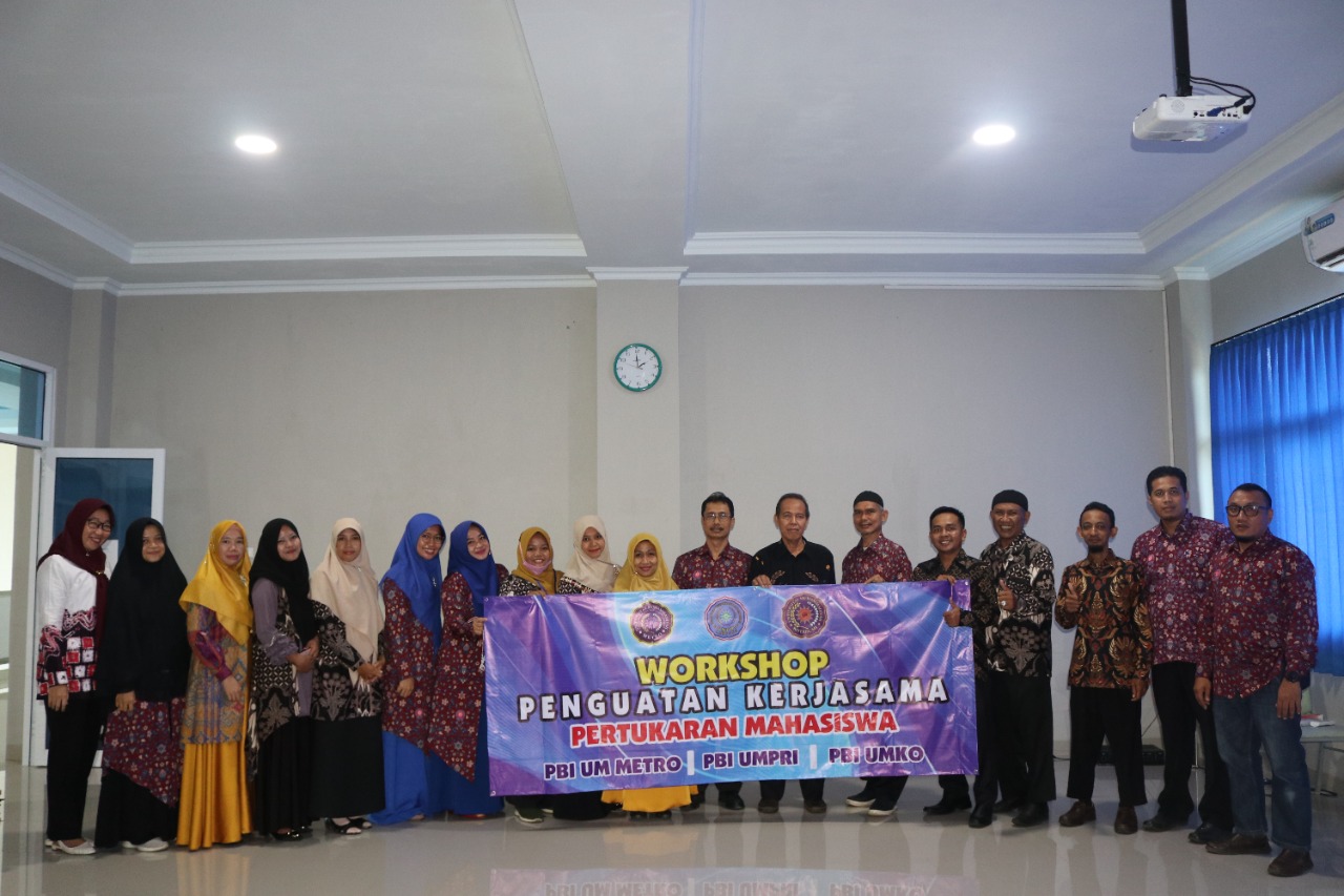 Gelar Workshop Penguatan Kerja sama Pertukaran Mahasiswa, PBI UM Metro Gandeng PBI Umpri dan Umko