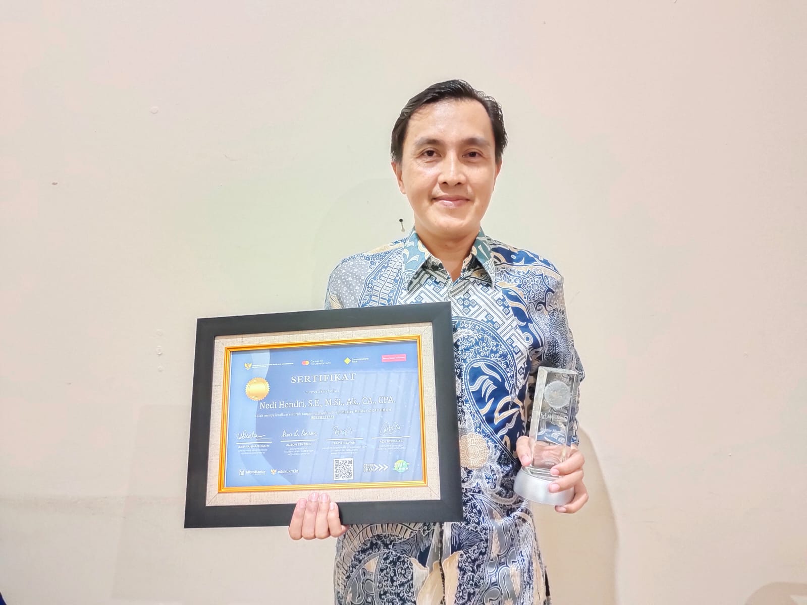 Membanggakan! Nedi Hendri Top 16 dari 200 Master Mentor se-Indonesia