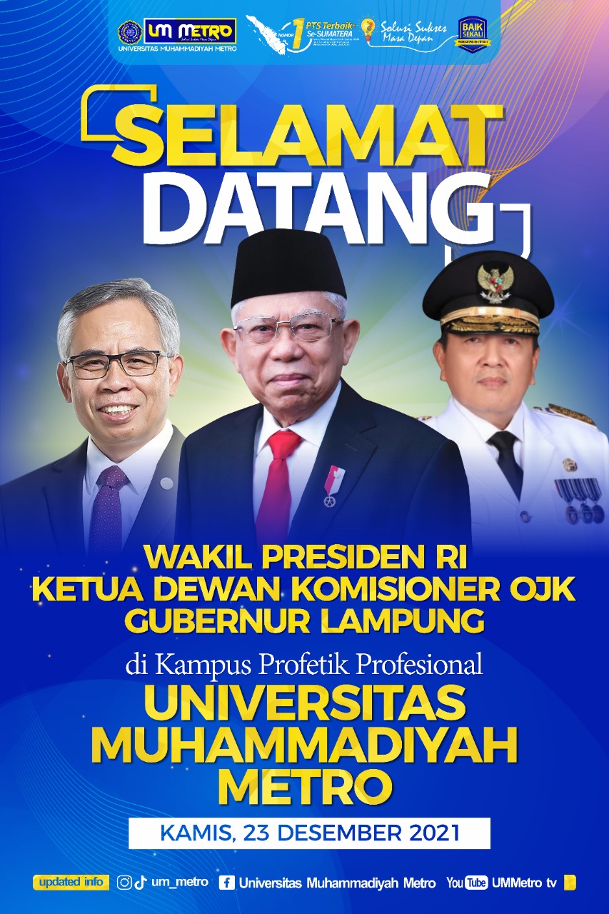 UM Metro Siap Sambut Kedatangan Wakil Presiden RI, Tamu Wajib PCR