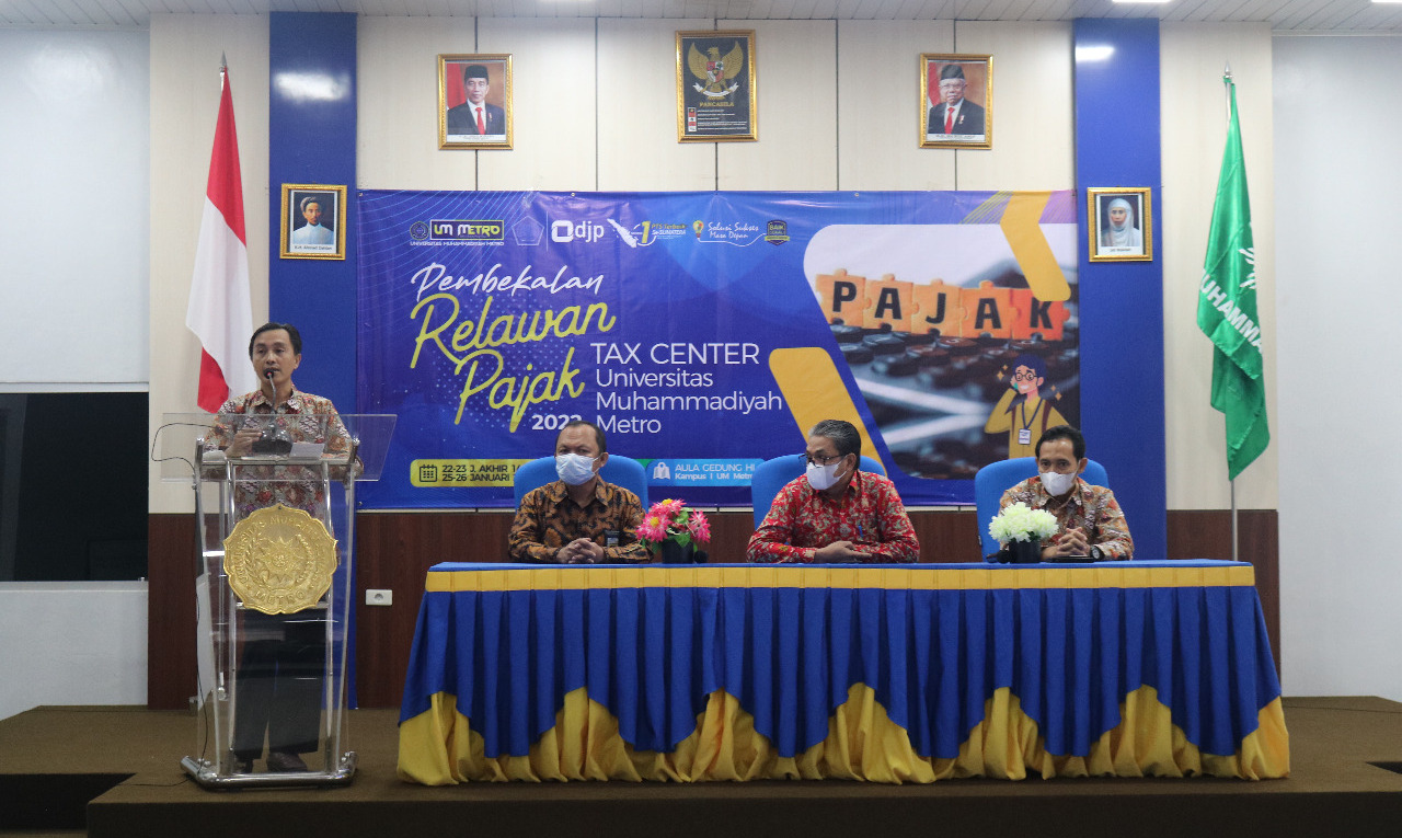 20 Relawan Pajak Tax Center UM Metro 2022 Ikuti Pembekalan Bersama KPP Kota Metro