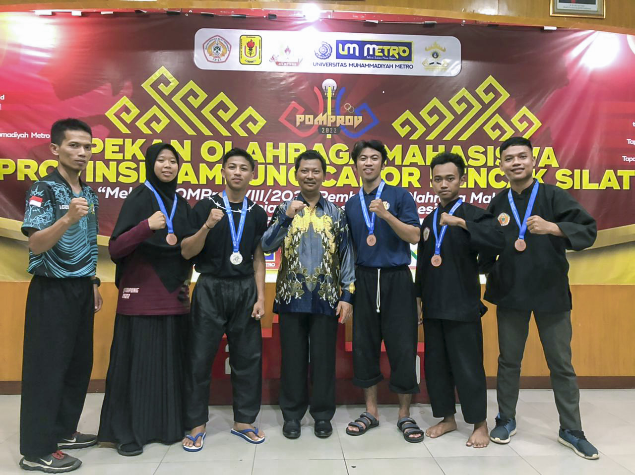 Ikuti POMProv Cabor Pencak Silat 2022, Mahasiswa UM Metro Berhasil Kumpulkan 8 Medali