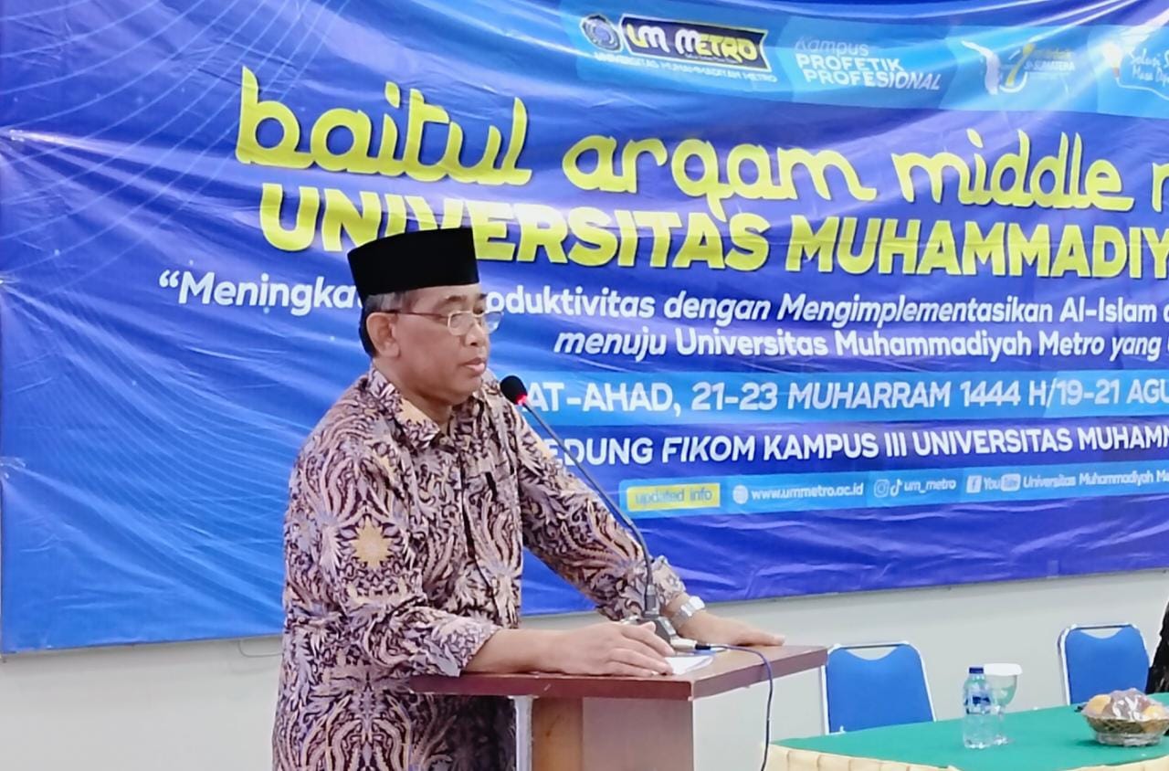 UM Metro Gelar Baitul Arqom Middle Manager, Prof. Marzuki: Pengkaderan Memperkuat Cabang dan Ranting