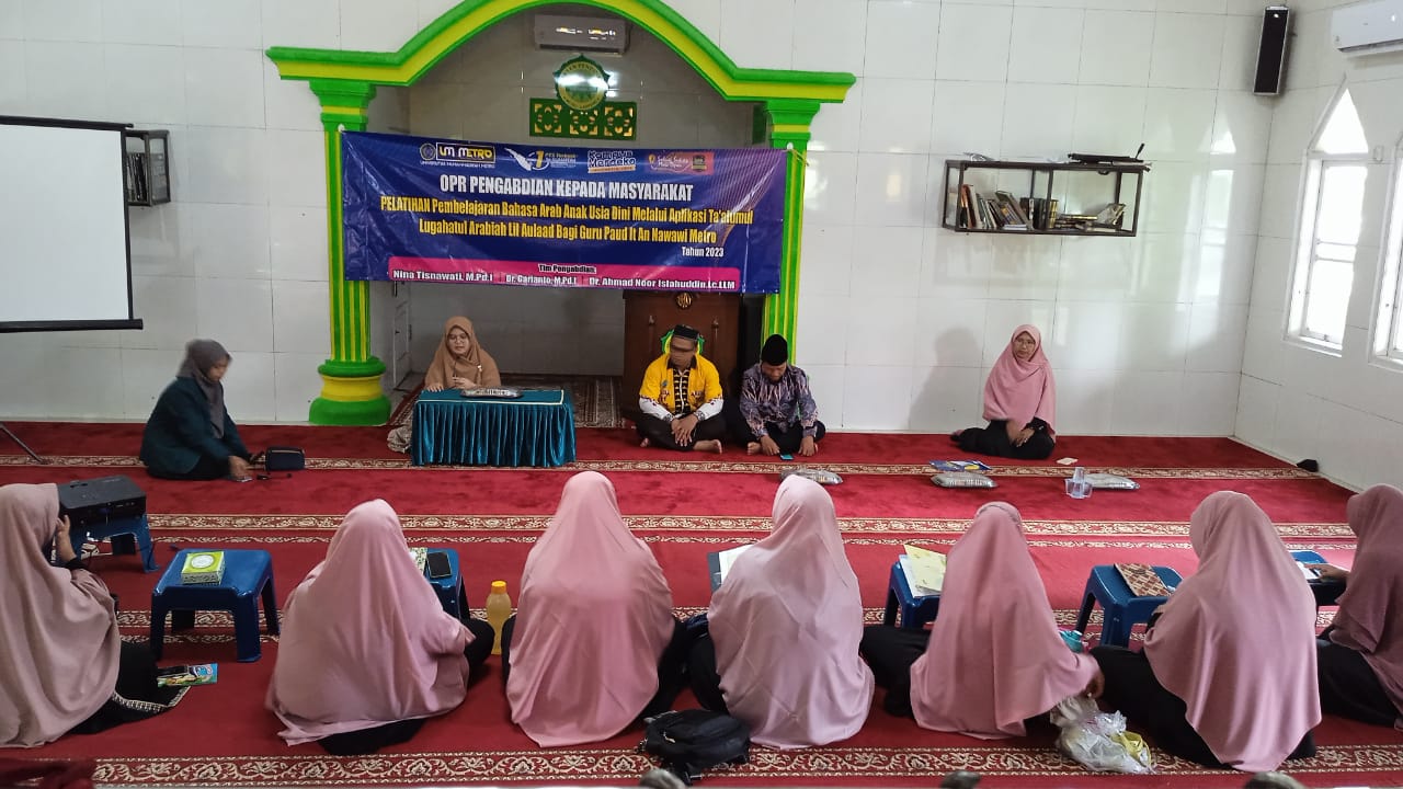 Dosen UM Metro Beri Pelatihan Pembelajaran Bahasa Arab Anak Usia Dini berbasis Aplikasi