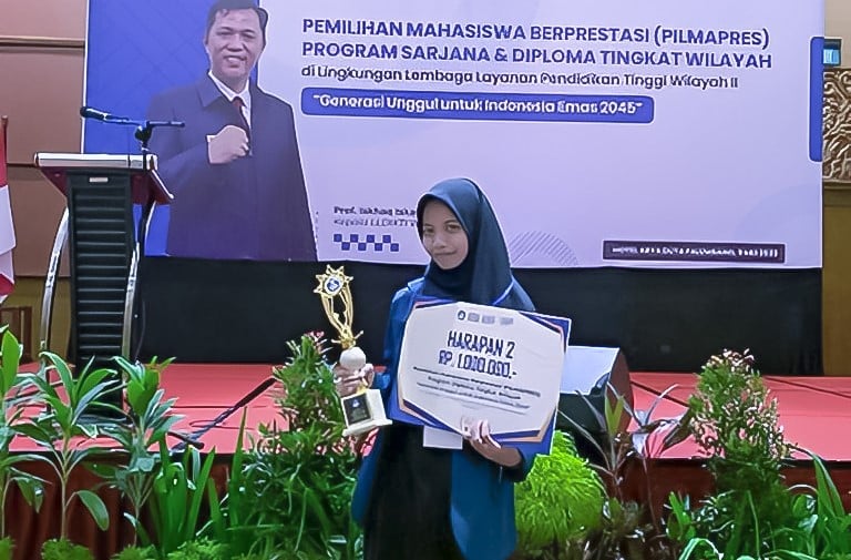 Rani Oktafia Sari Raih Juara Harapan 2 Pilmapres Tingkat LLDIKTI Wilayah II Kategori Diploma