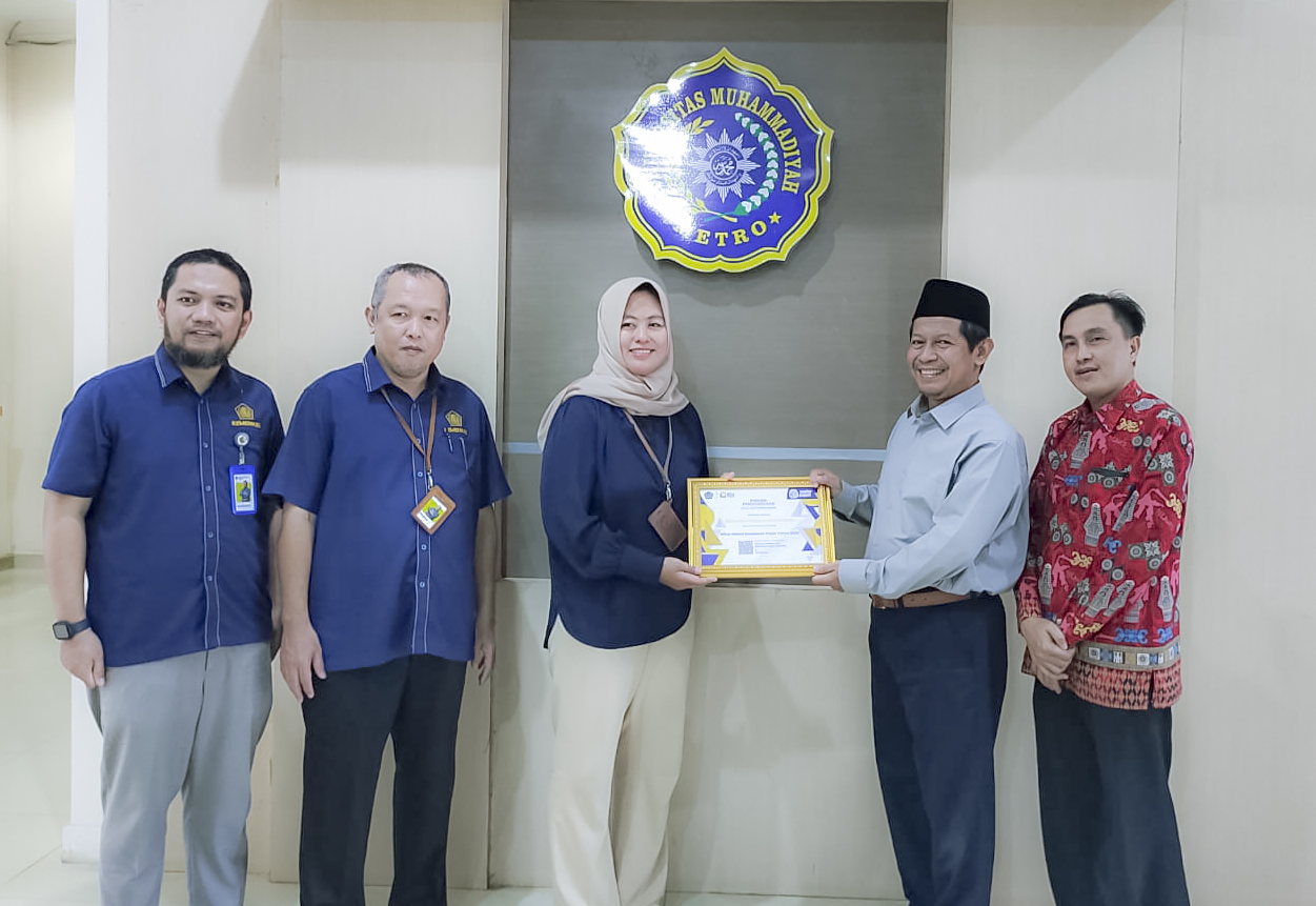 UM Metro Raih Penghargaan Sebagai Mitra Inklusi Kesadaran Pajak Tahun 2023 dari Kanwil DJP Bengkulu-Lampung