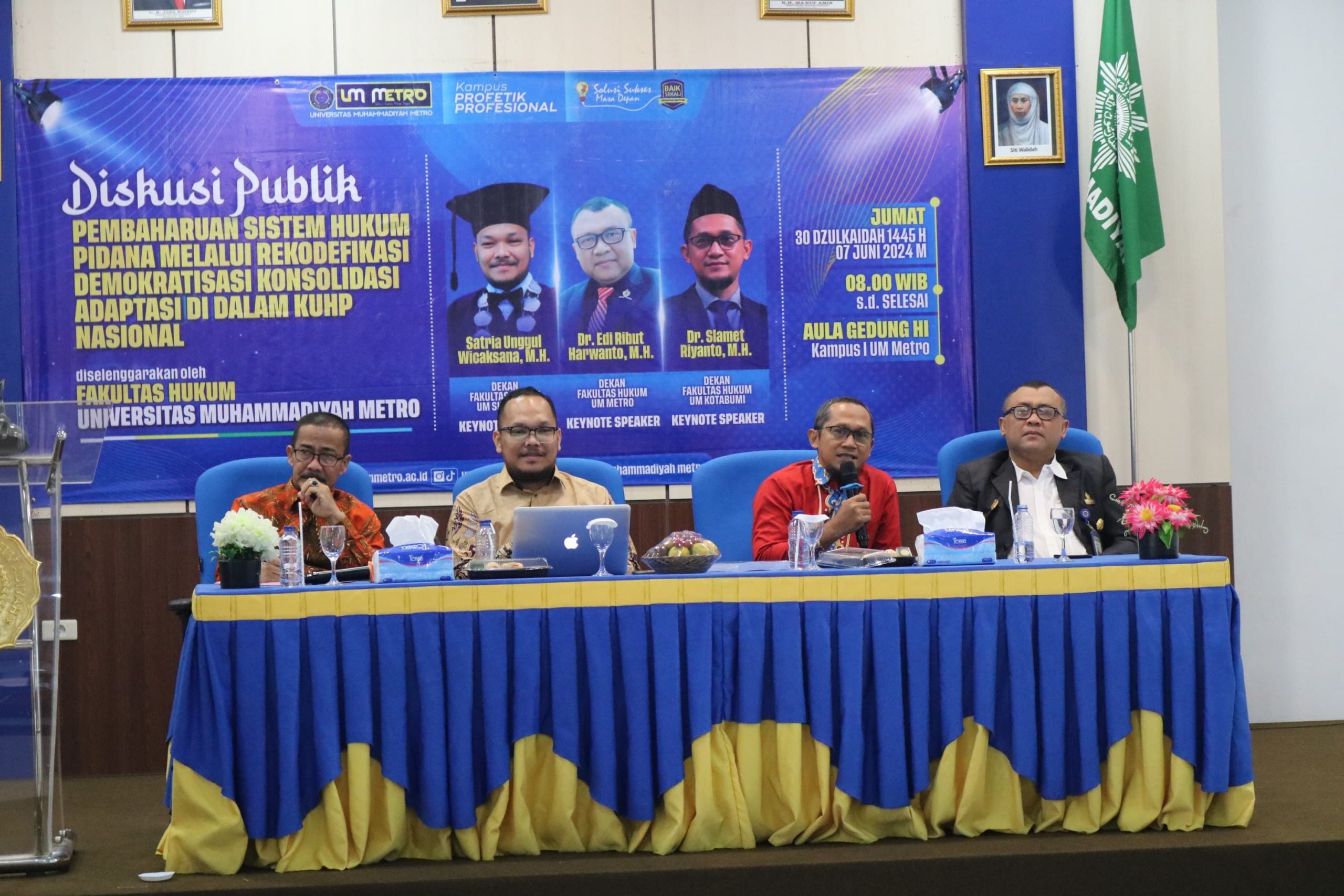 FH UM Metro Gelar Acara Penandatanganan MoA dan Diskusi Publik Pembaharuan KUHP