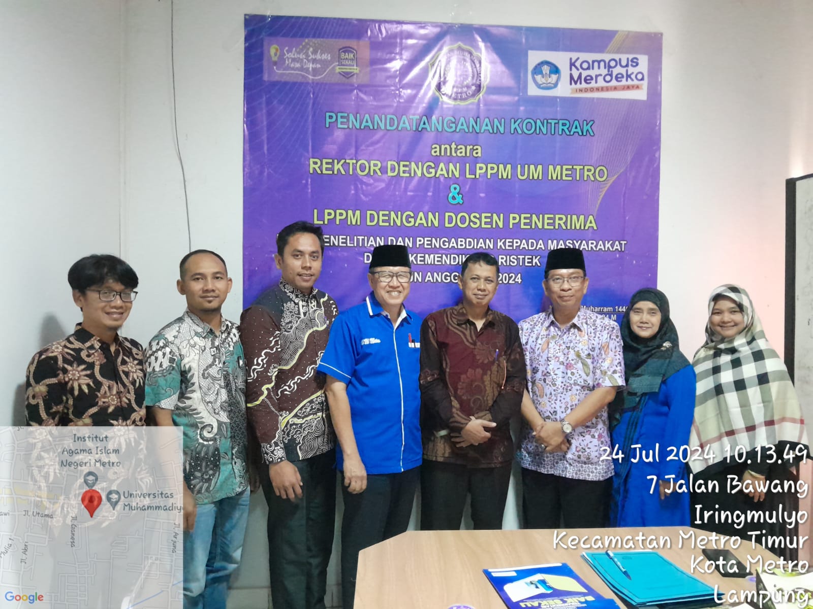 LPPM UM Metro Gelar Penandatanganan Kontrak Penelitian dan Pengabdian kepada Masyarakat dengan Dana Hibah DRTPM Kemendikbudristek