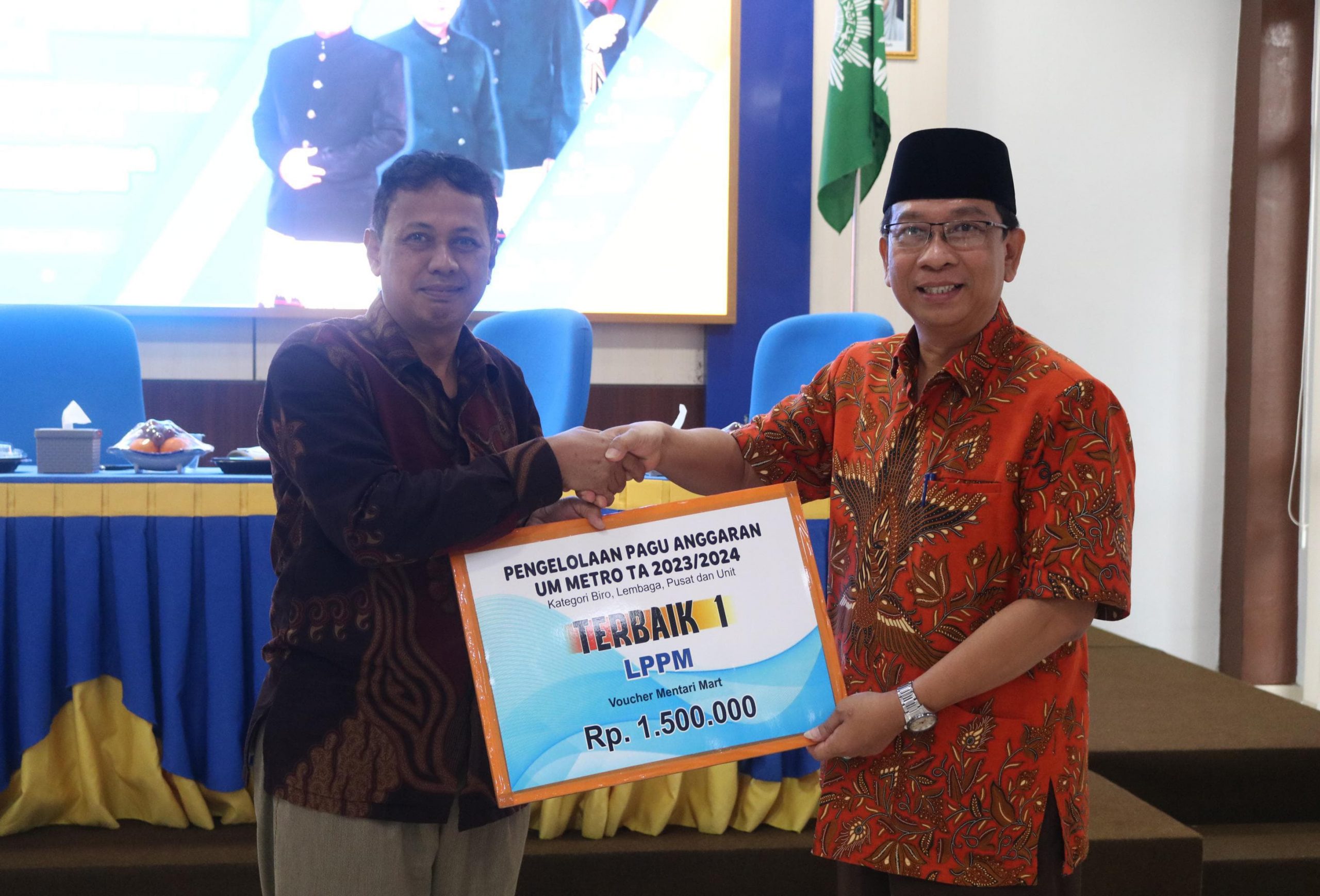 LPPM UM Metro Raih Juara Satu Pengelolaan Pagu Anggaran T.A 2023/2024