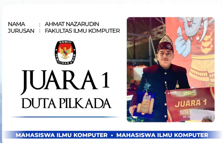 Mahasiswa Ilkom UM Metro Raih Juara 1 Duta Pilkada Lampung Timur 2024