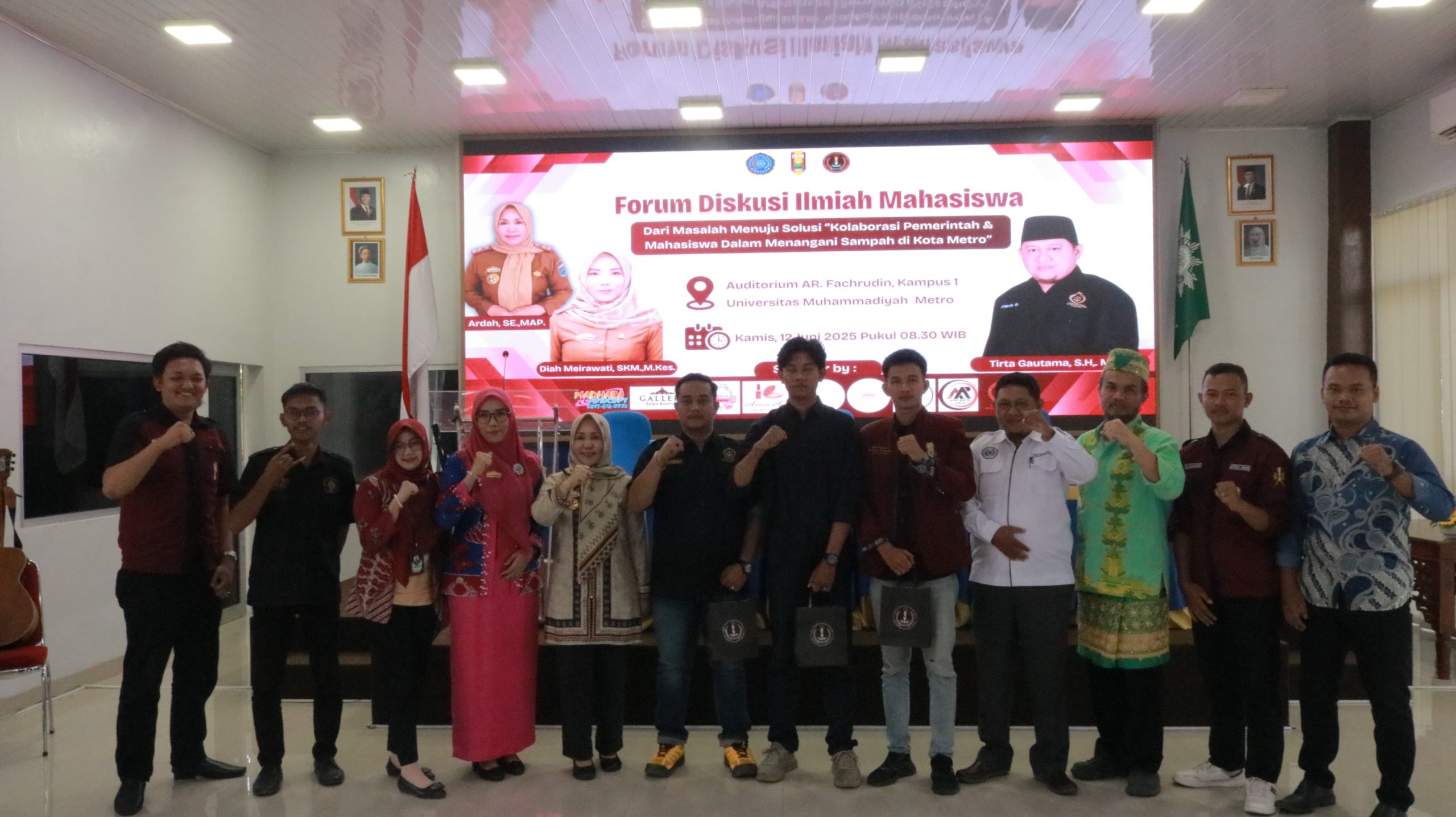 IMM Fakultas Hukum Gelar Forum Diskusi Ilmiah Mahasiswa Bahas Kolaborasi Penanganan Sampah Kota Metro