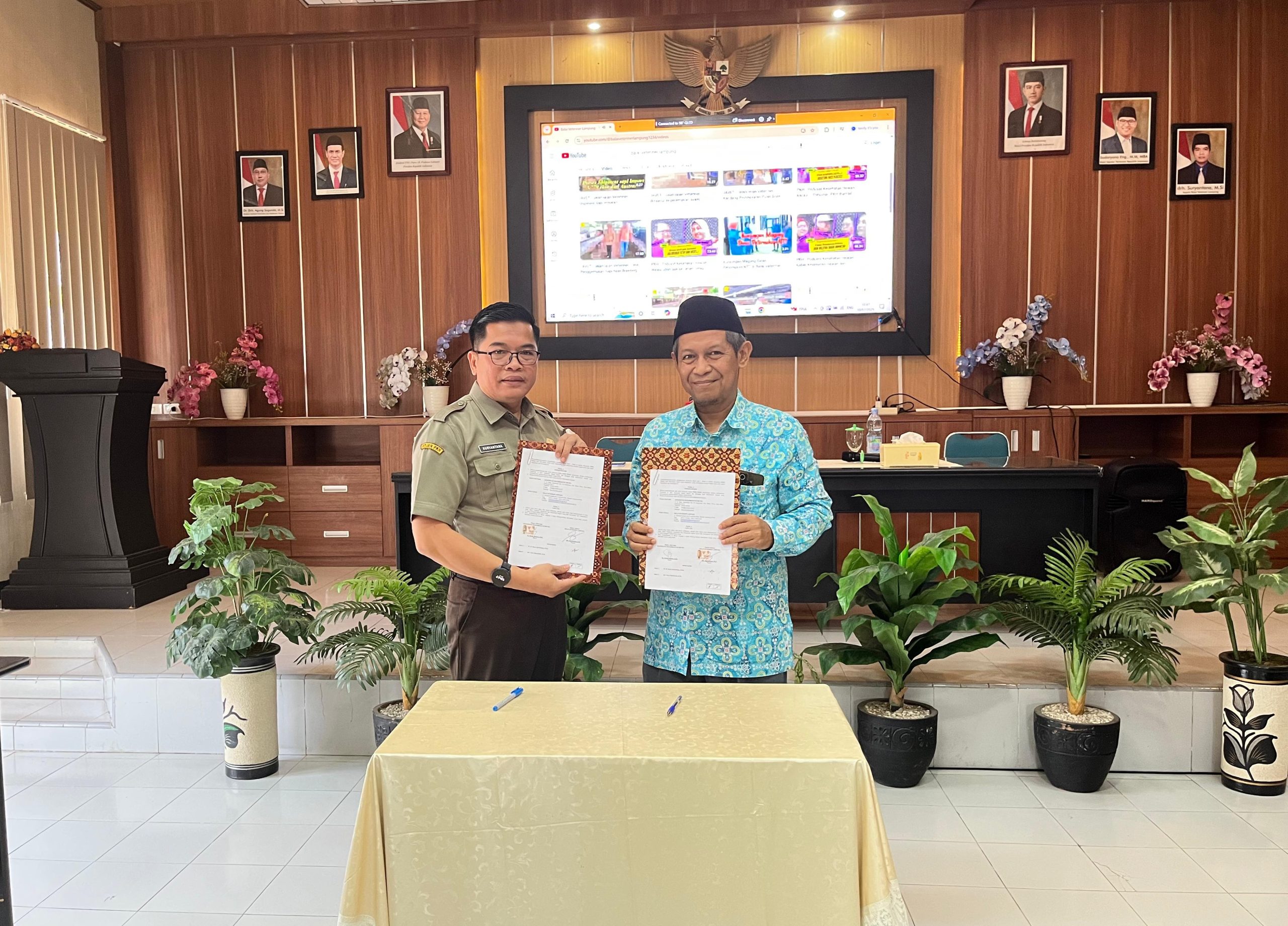 Penandatanganan MoU dan MoA antara UM Metro dan Balai Veteriner Lampung Dukung Pendirian Prodi Kedokteran Hewan