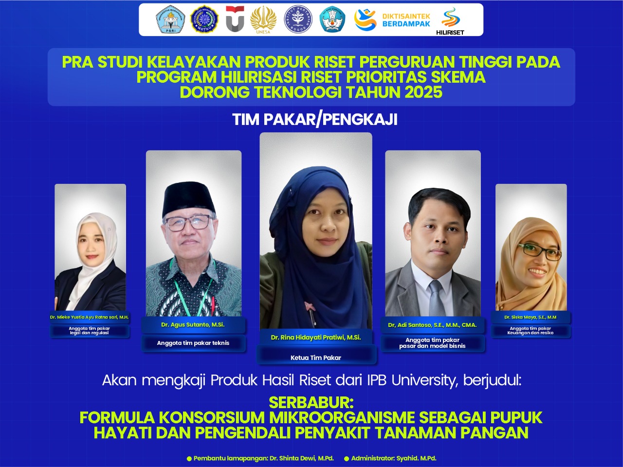 Dosen UM Metro Masuk Tim Pakar Kajian Hilirisasi Riset Nasional di IPB University