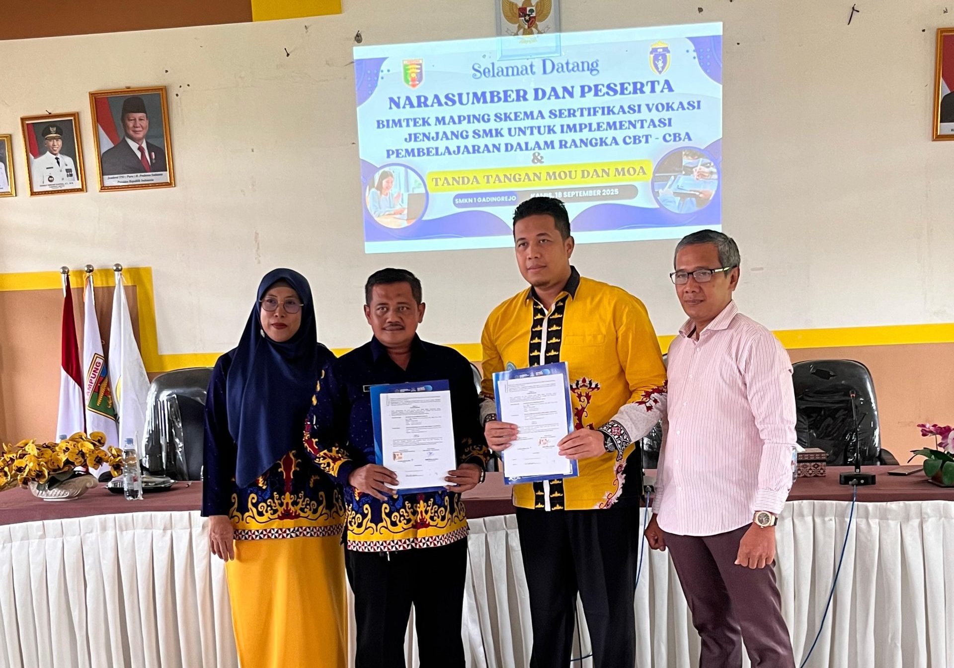 UM Metro Teken MoU dan MoA dengan SMKN 1 Gadingrejo, Dukung Implementasi Sertifikasi Vokasi SMK