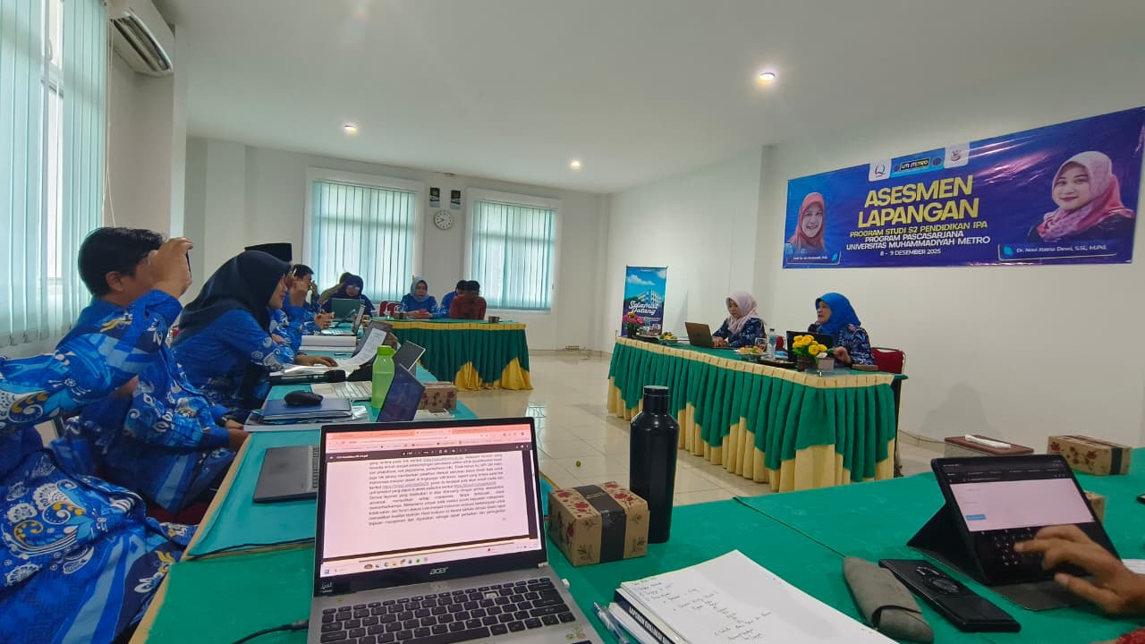 Asesmen Lapangan Prodi S2 Pendidikan IPA UM Metro: Asesor Tekan Pentingnya Validasi Data dan Ketepatan Waktu