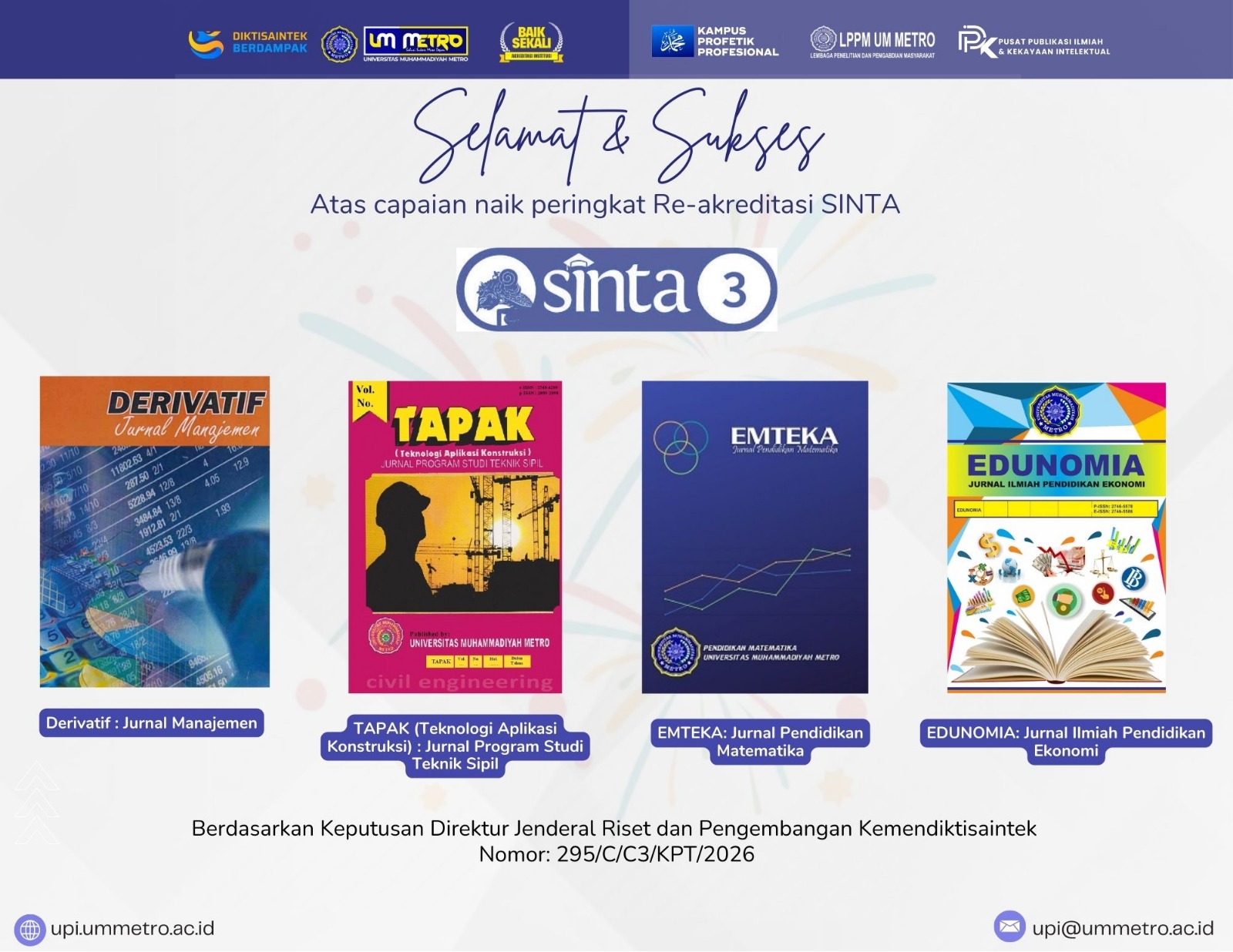 UM Metro Perkuat Reputasi Riset dan Publikasi Ilmiah melalui Re-akreditasi Jurnal SINTA 3