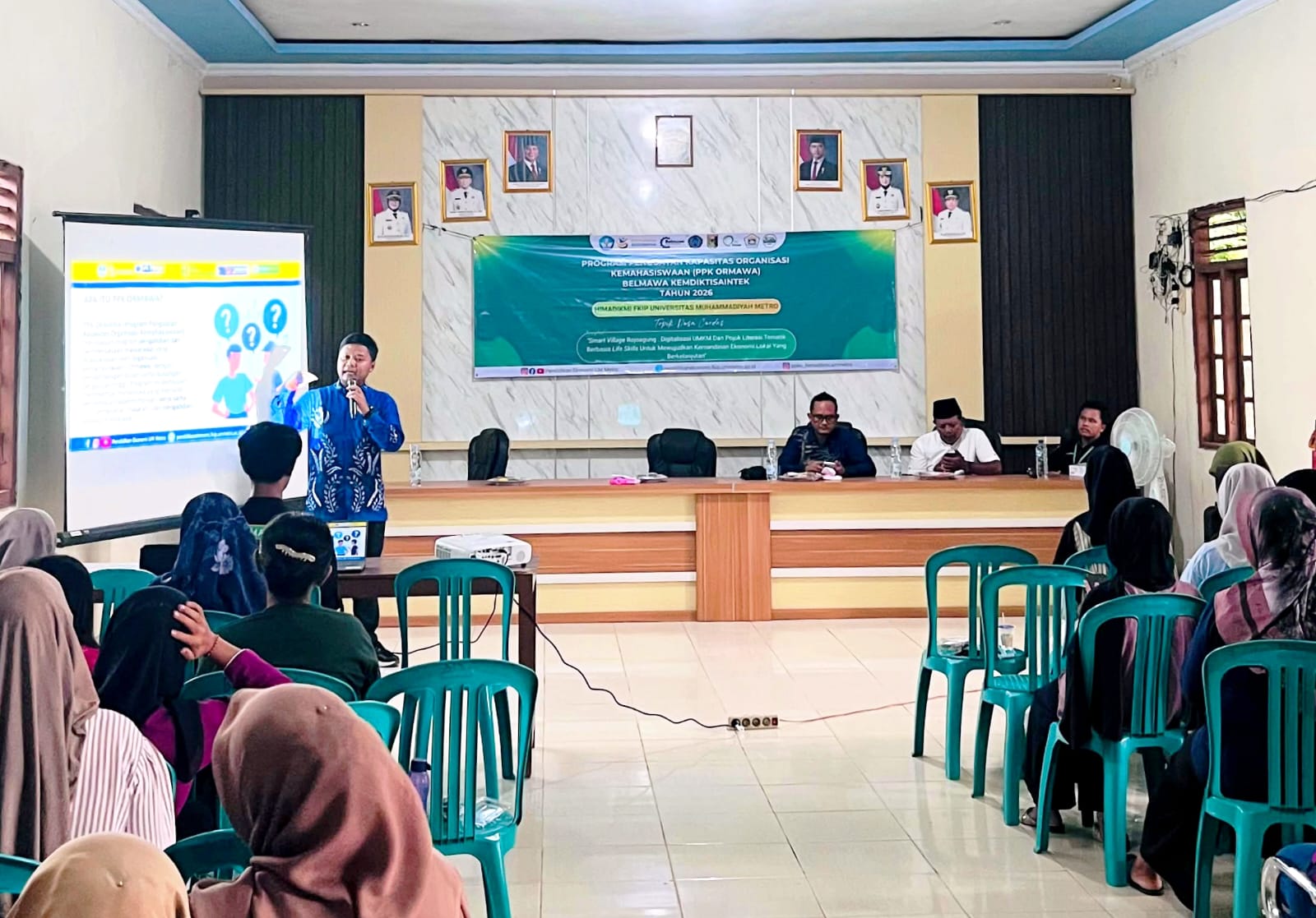 Targetkan Berdampak! PPK Ormawa Himadikmi FKIP UM Metro Lakukan Sosialisasi Program Smart Village Rejoagung