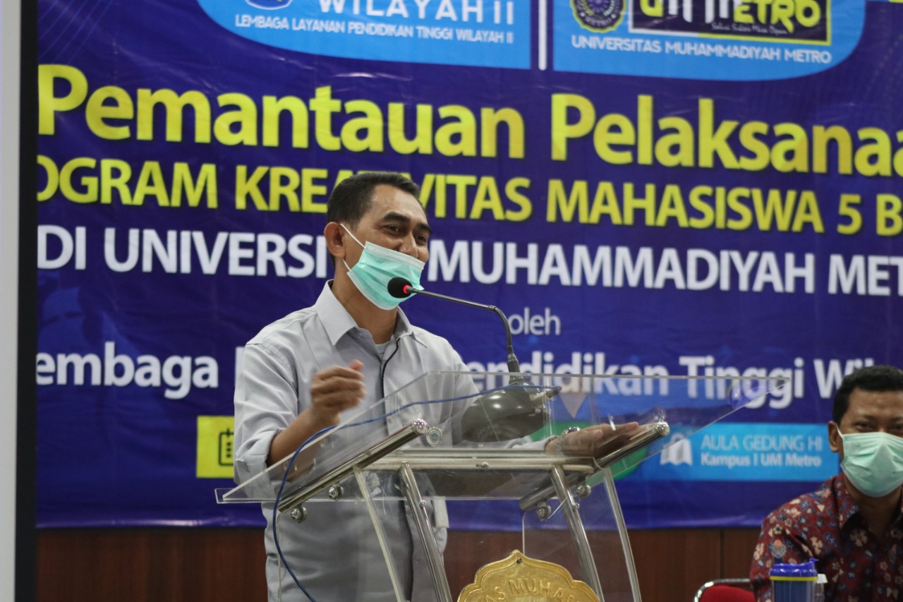 Sekretaris LLDIKTI Wilayah II Pantau Pelaksanaan PKM 5 Bidang UM Metro