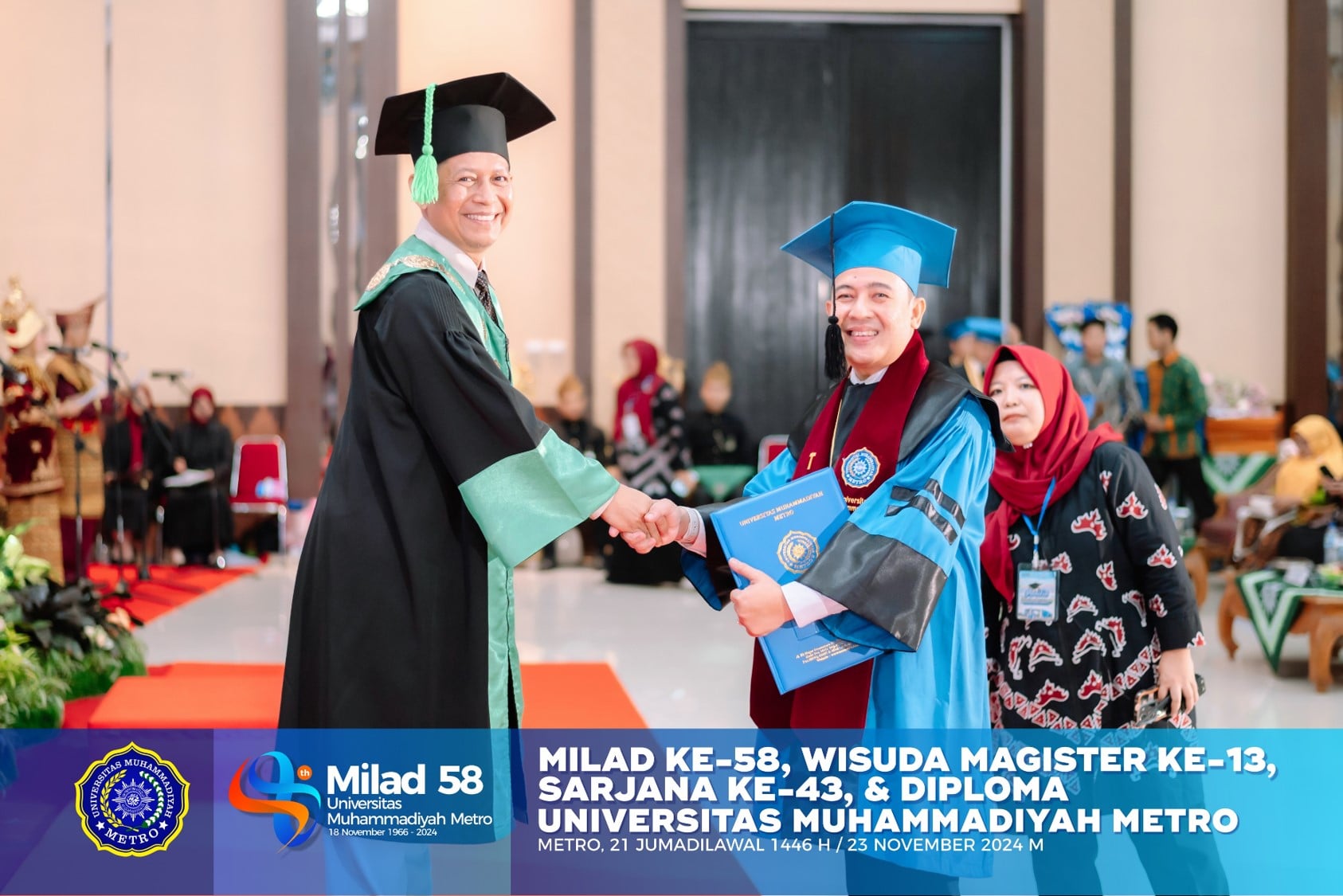 Unduh Foto Prosesi Wisuda UM Metro Tahun 2024