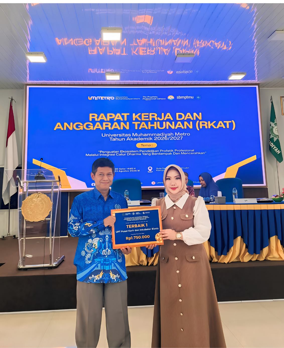 Pusat Karir & Inkubator Bisnis UM Metro Kembali Raih Terbaik I Pengelolaan Anggaran Tahun 2025/2026